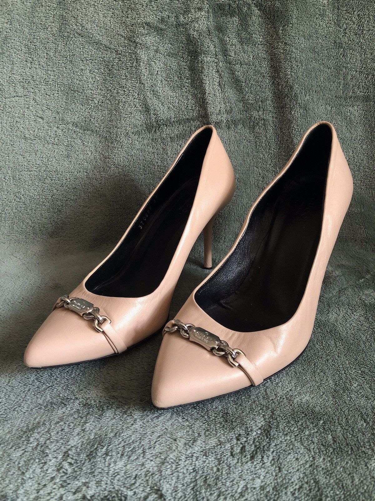 Gucci GUCCI Molaita Beige Leather Heels Pumps EU 37 Size US 7 / IT 37 - 2 Thumbnail