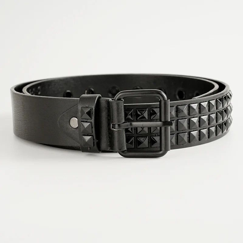 Leather Senior Rivets Punk Style Belt Size ONE SIZE - 3 Thumbnail