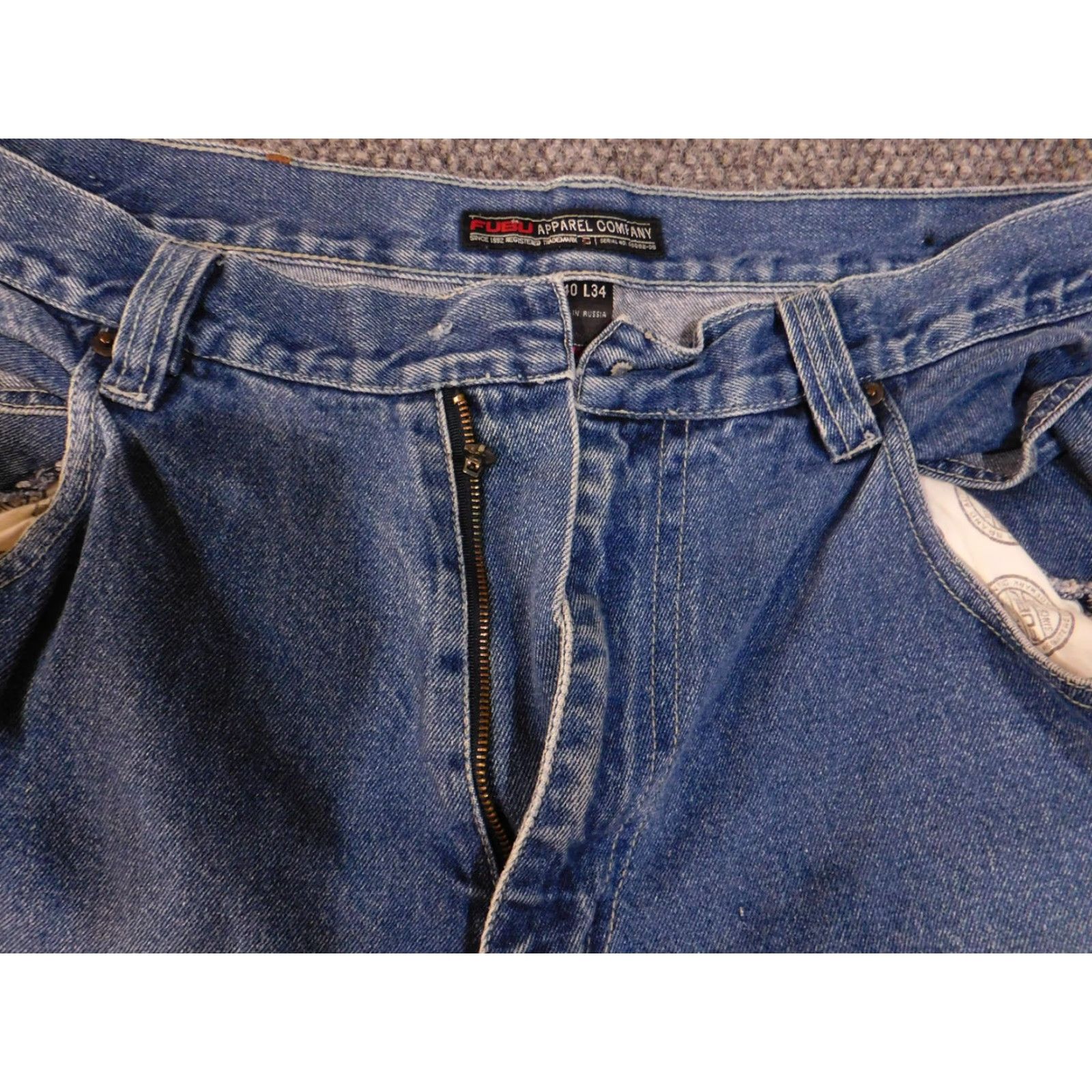 Fubu VINTAGE FUBU Jeans Mens 40x34 Blue Denim Carpenter Pants Baggy Hip Hop Pockets Y2K Style Mens Size US 40 / EU 56 - 3 Thumbnail
