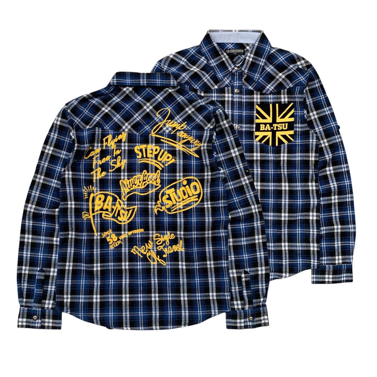 14th Addiction × If Six Was Nine × Japanese Brand Ba-Tsu Studio Western Plaid Flanel Shirt Size US M / EU 48-50 / 2 - 1 Thumbnail