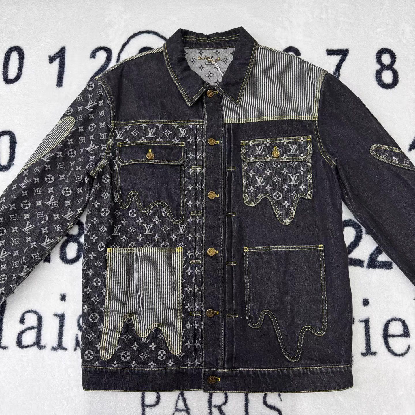 Louis Vuitton LV x Nigo All-Over Print Patchwork Denim Jacket Q10 Size US XL / EU 56 / 4 - 1 Thumbnail