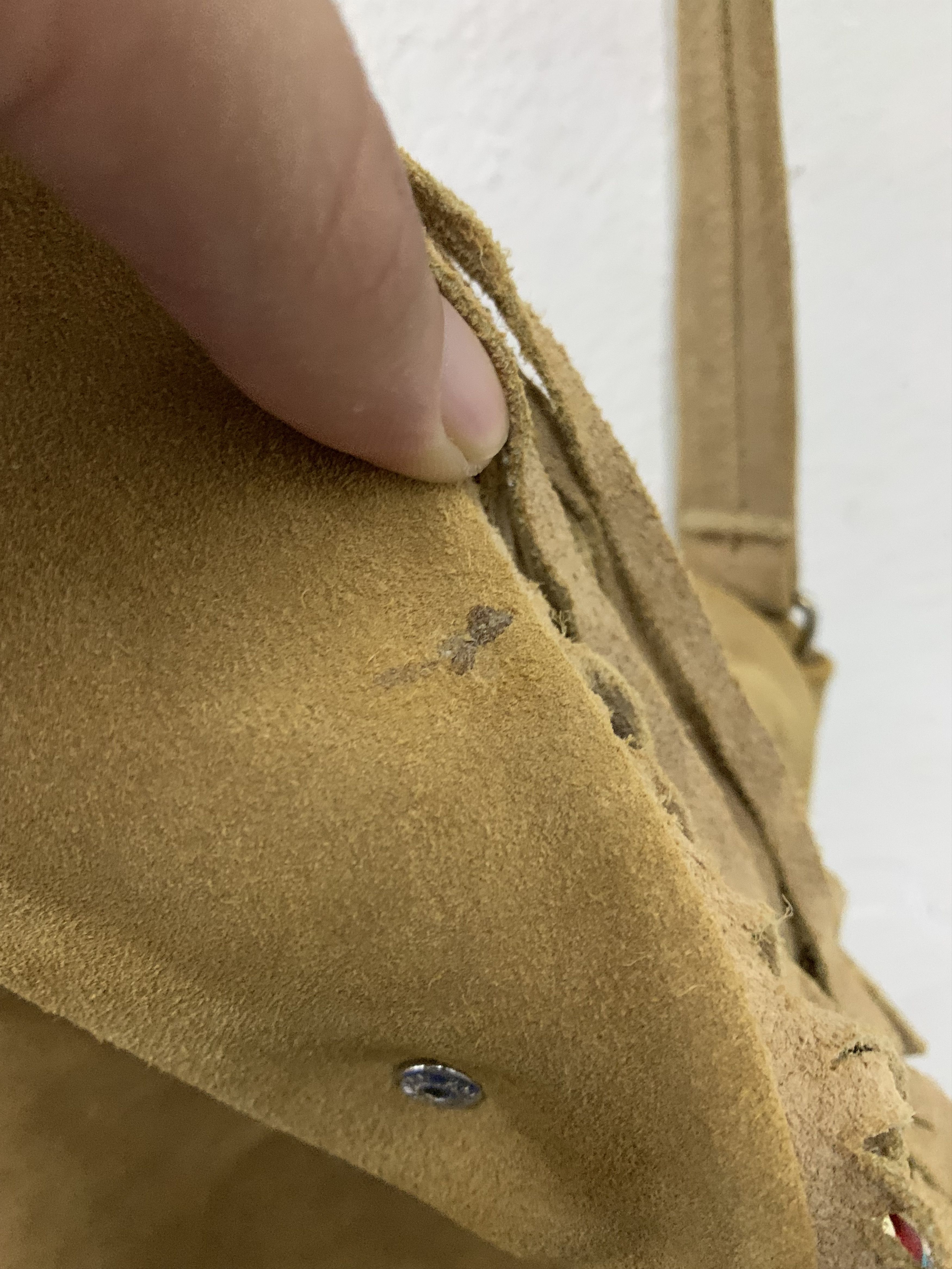 Vintage Deer Leather Berlin Glove Crossbody Leather Fringed Size ONE SIZE - 5 Thumbnail