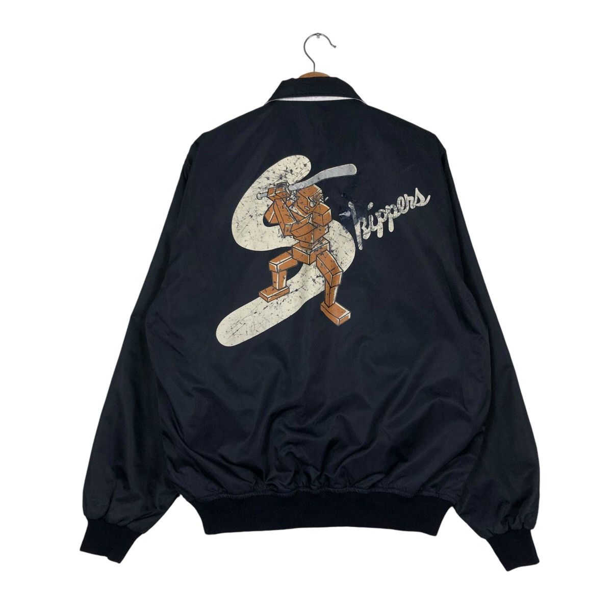 Japanese Brand 📌Vintage Reversible Bomber Jacket Cricket Team Big Logo Size US L / EU 52-54 / 3 - 9 Thumbnail