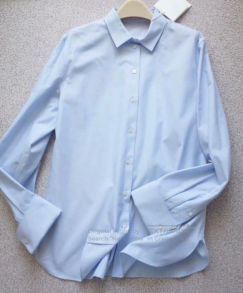 The Row The row Classic cotton blue shirt Size L / US 10 / IT 46 - 2 Thumbnail