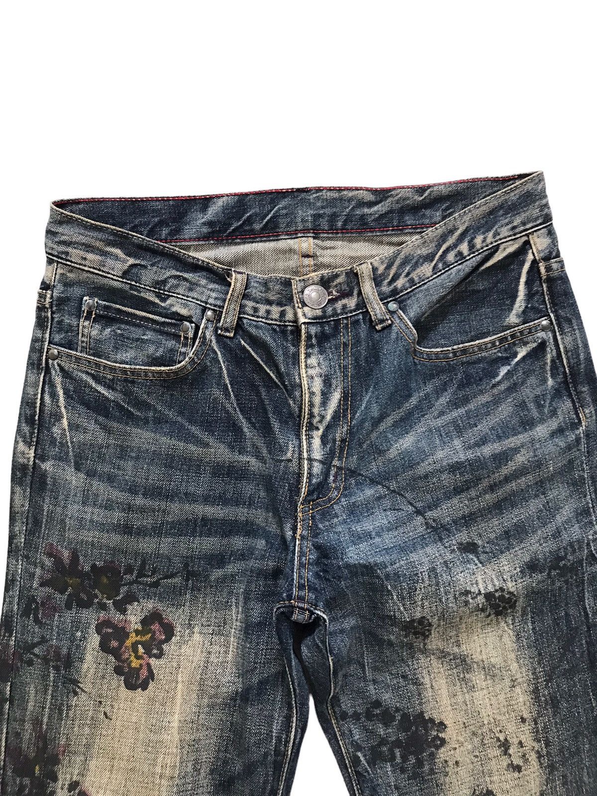 Takeo Kikuchi Takeo Kikuchi Yakuza Yanki Painted Art Denim Jeans Size US 32 / EU 48 - 7 Thumbnail