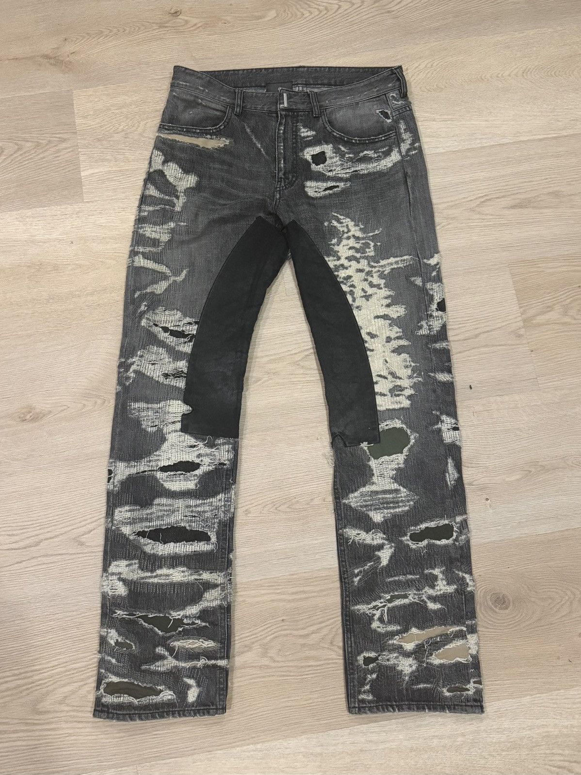 Givenchy Givenchy Boro Destroyed Moleskin Distressed Denim Jeans