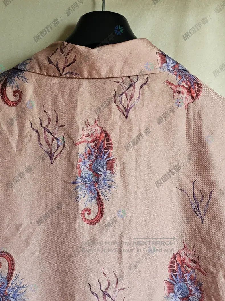 Amiri Amiri Size L Pink seahorse printed short-sleeve shirt Size US L / EU 52-54 / 3 - 4 Thumbnail