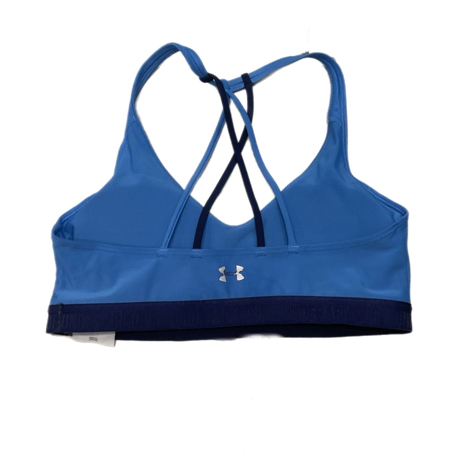 Under Armour Under Armour HeatGear Blue Strappy Sports Bra Size M / US 6-8 / IT 42-44 - 2 Thumbnail