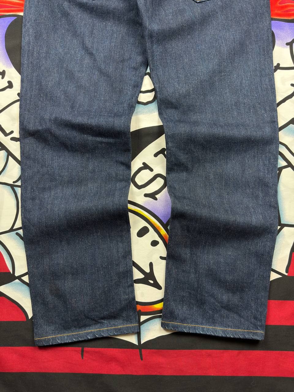 True Religion Vintage True Religion Denim Straight Jeans Leather Flap Size US 34 / EU 50 - 6 Thumbnail