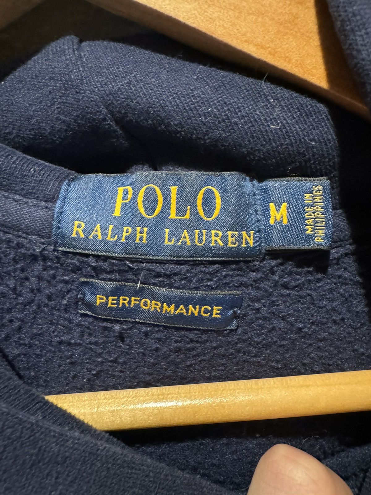 Polo Ralph Lauren Polo Hoodie Navy/Green Size Medium USED Size US M / EU 48-50 / 2 - 4 Thumbnail