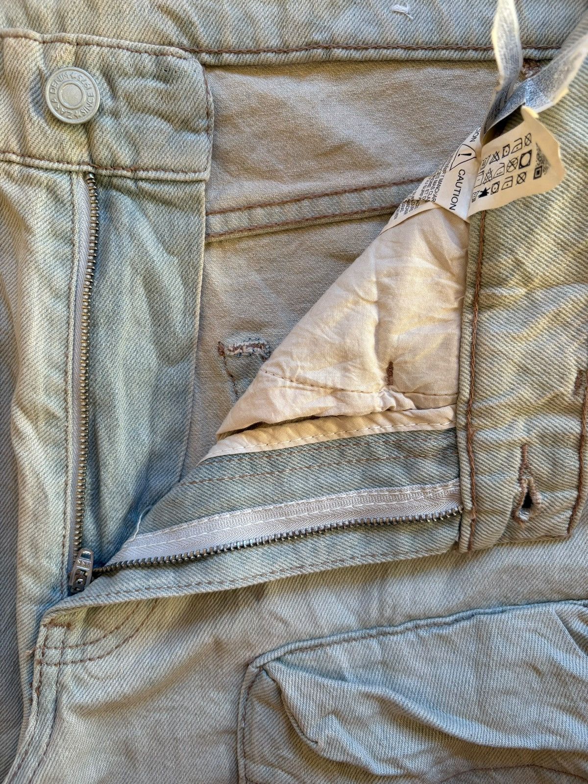 Zara Vintage Zara Multi Pocket Tactical Mud Wash Baggy Jeans Size US 28 / EU 44 - 9 Thumbnail