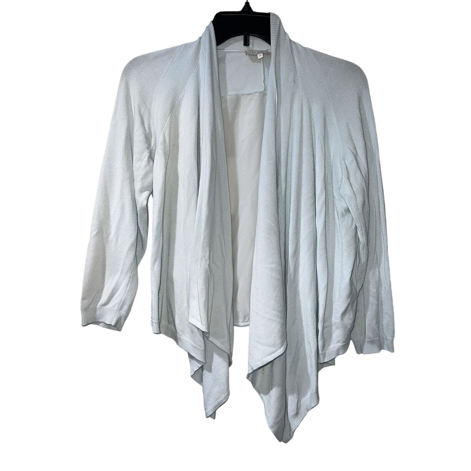 Ted Baker Ted Baker London Blue Front Cropped Cardigan Size 3 A003290 Size S / US 4 / IT 40 - 1 Thumbnail