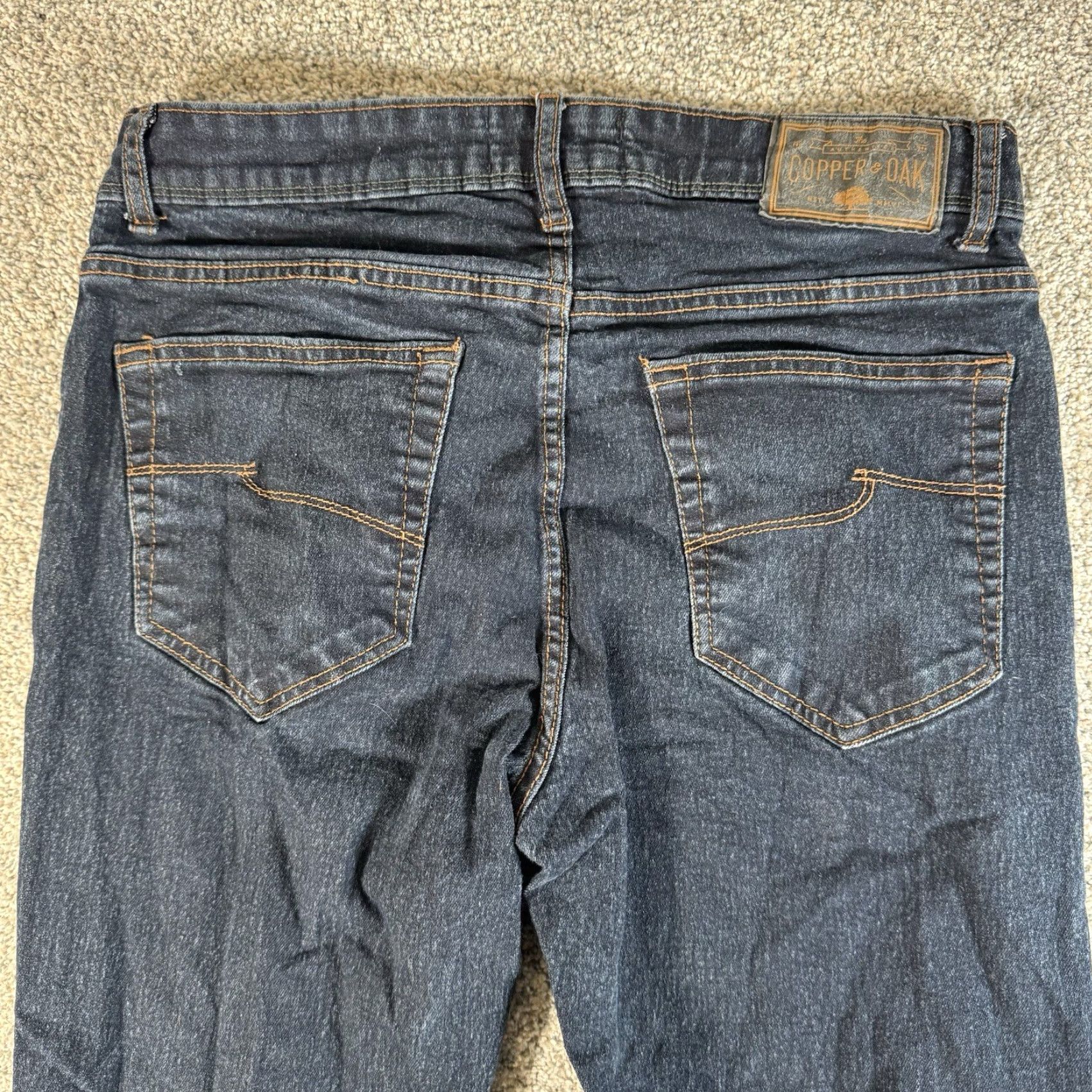 Vintage Copper & Oak Supply Co Slim Straight Jeans Mens 30X29 Medium Wash Denim 5-Pocket City Cowboy USA Casual Mens Size US 30 / EU 46 - 7 Thumbnail