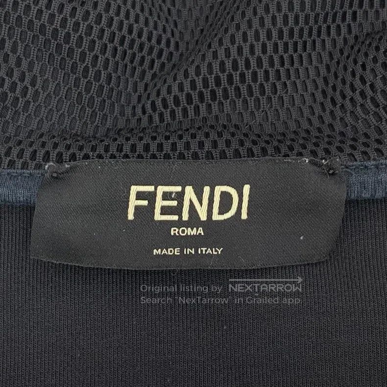 Fendi Fendi Black Logo Monogrammed Cotton Hooded Drawstring Zipp Size US S / EU 44-46 / 1 - 5 Thumbnail