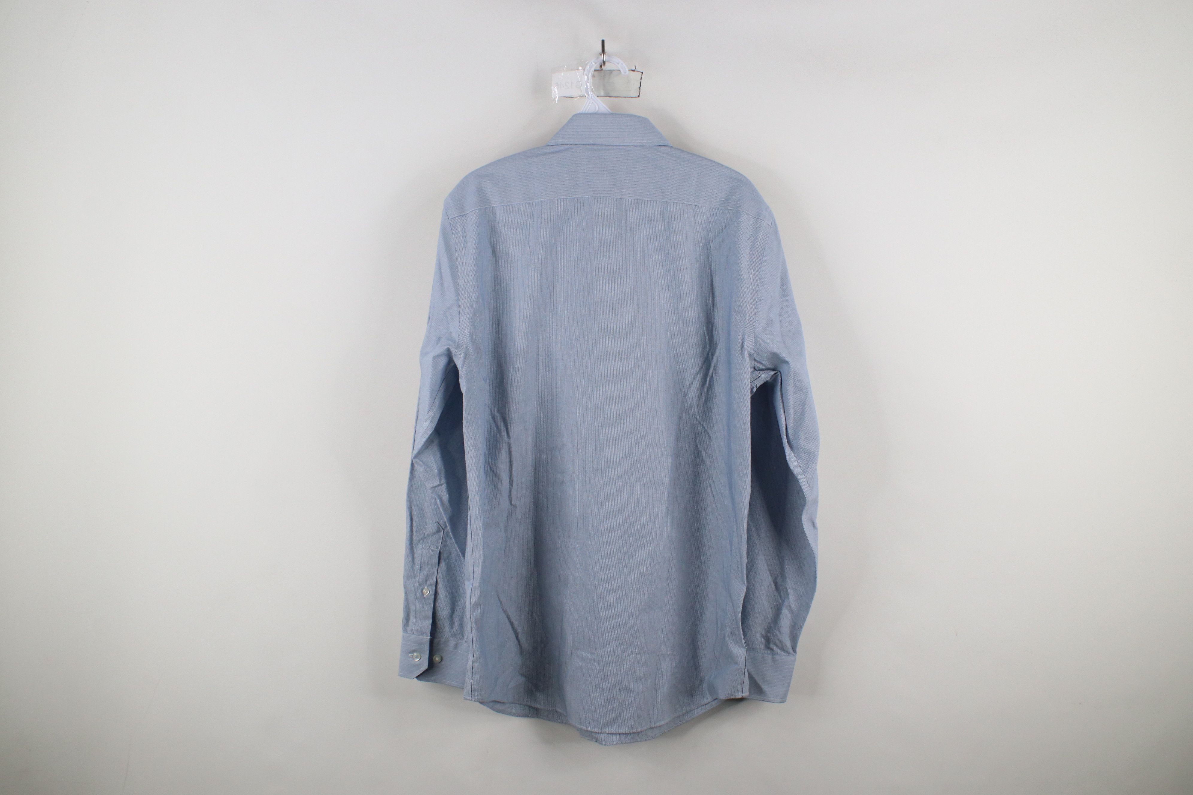 Banana Republic × Vintage New Banana Republic Striped Button Dress Shirt Blue Cotton Size US M / EU 48-50 / 2 - 8 Thumbnail
