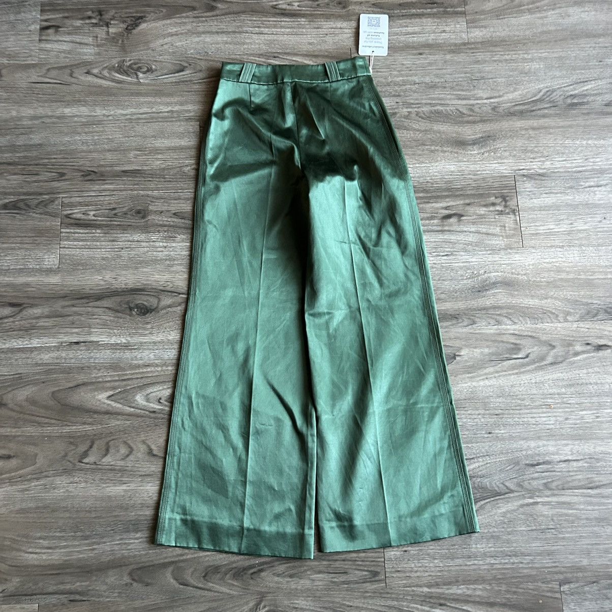 Acne Studios Acne Studios Dark Green Satin Slacks 28/30 Size 28" / US 6 / IT 42 - 6 Thumbnail