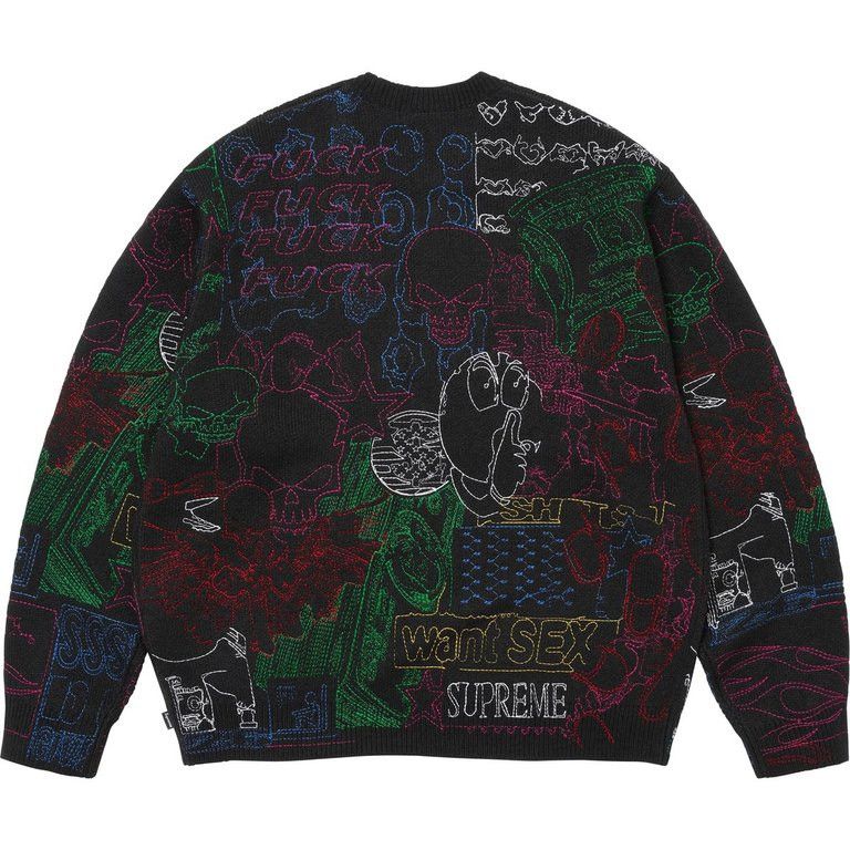 Supreme Supreme collage embroidered sweater Size US XXL / EU 58 / 5 - 3 Thumbnail
