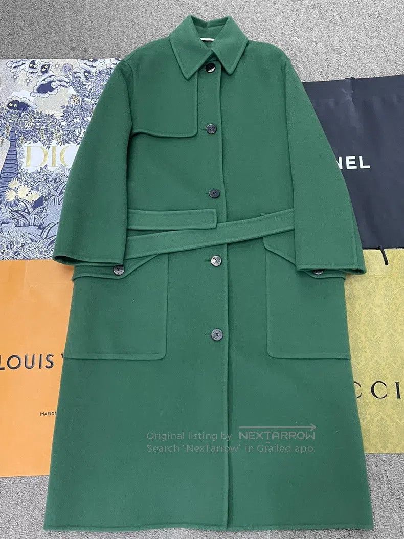 Hermes Hermes Green Double-sided Tied Cashmere Big Coat Size 4XL / US 24-26 - 1 Thumbnail