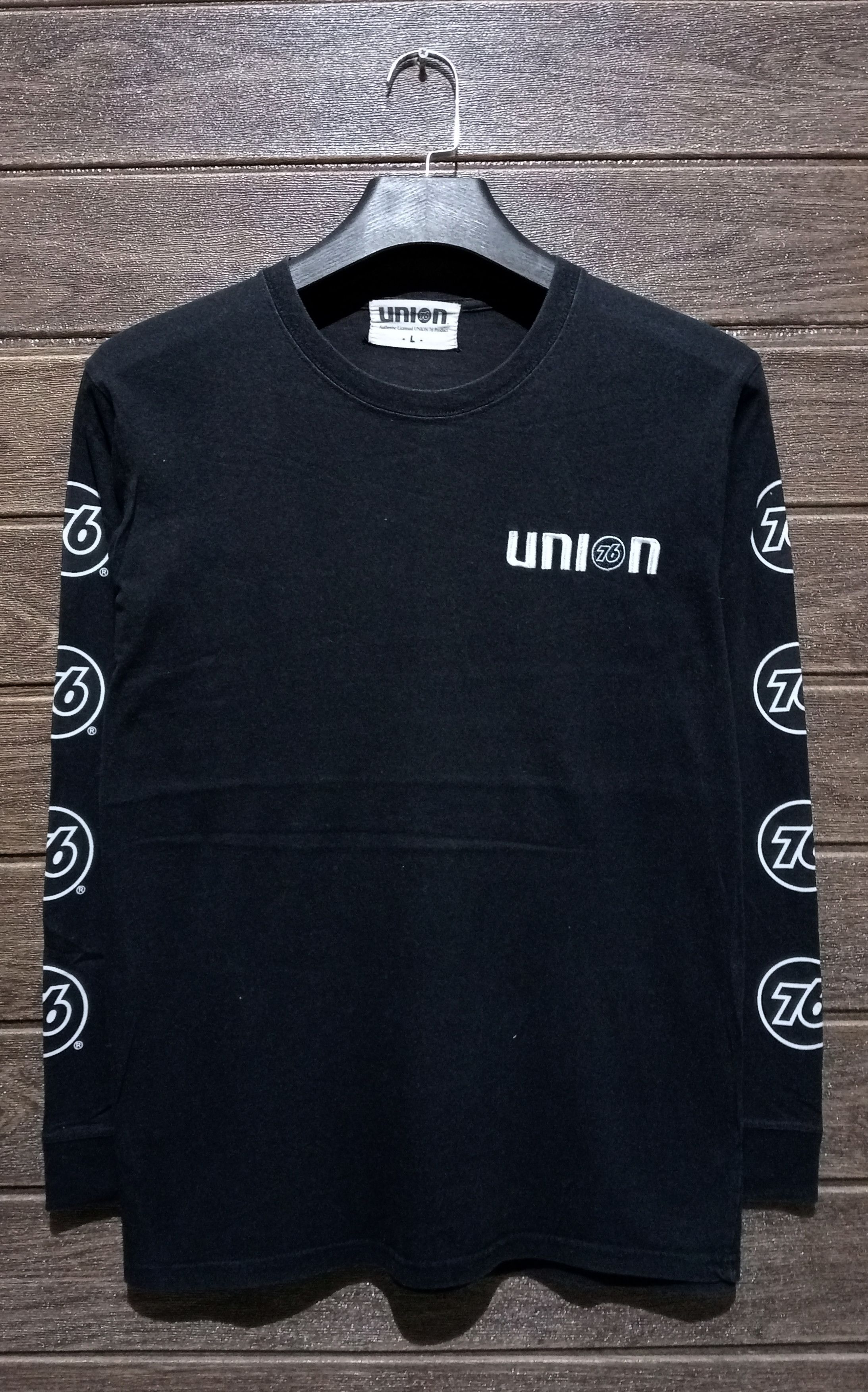 Japanese Brand Vintage Union 76 Embroidery Long Sleeve Tshirt Size US L / EU 52-54 / 3 - 1 Thumbnail
