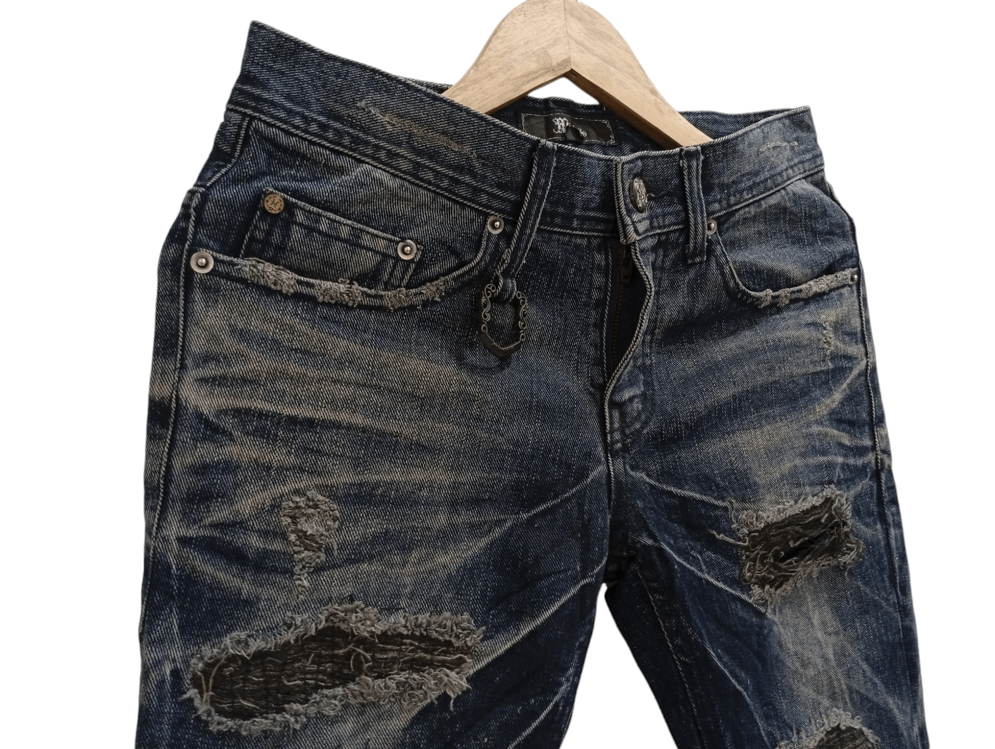 Japanese Brand × Vintage 🔥🔥Midas Patchwork Distressed Jeans Denim Size US 30 / EU 46 - 15 Thumbnail
