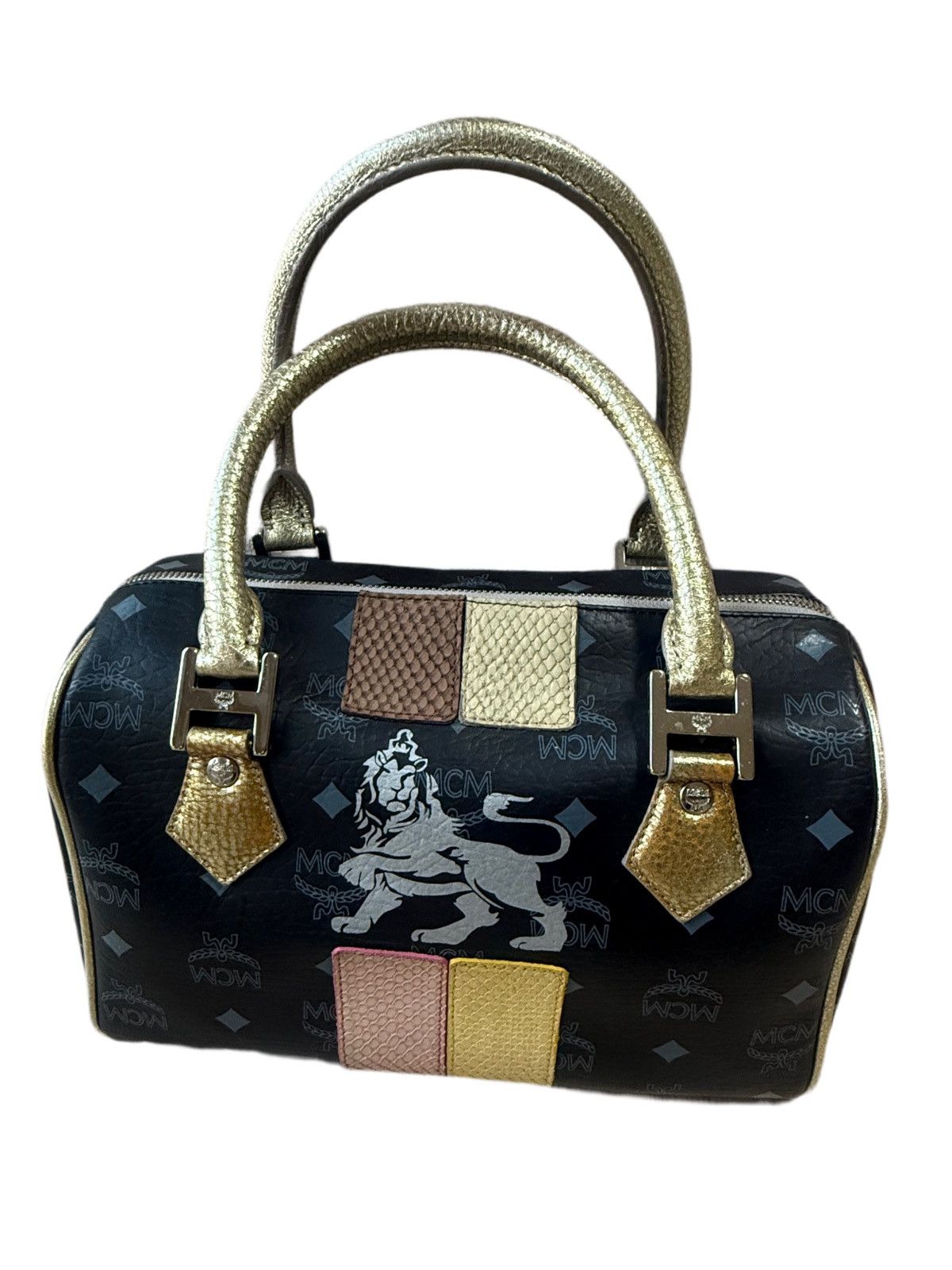 MCM Vintage MCM Black Visetos Mini Boston Bag Size ONE SIZE - 1 Thumbnail