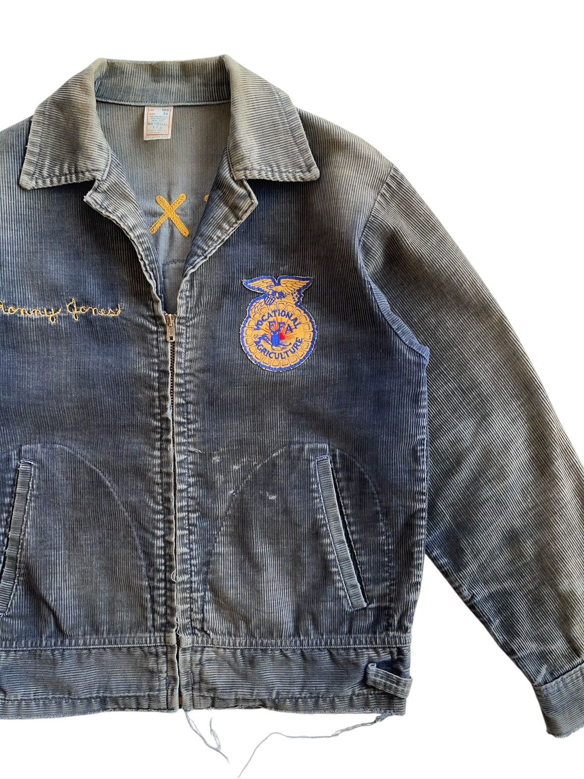 Vintage 70s FFA Texas Diboll Distressed Faded Jacket Size US S / EU 44-46 / 1 - 7 Thumbnail