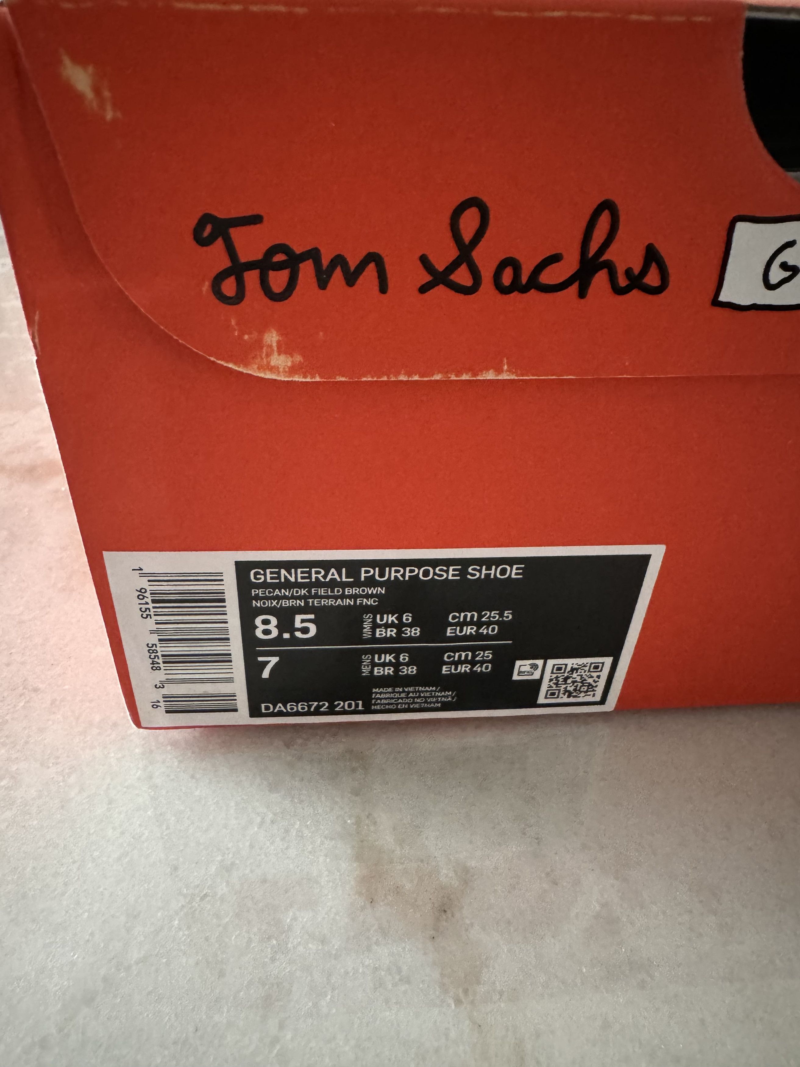 Nike x Tom Sachs General Purpose "Field Brown" sneakers Size US 7 / EU 40 - 7 Thumbnail