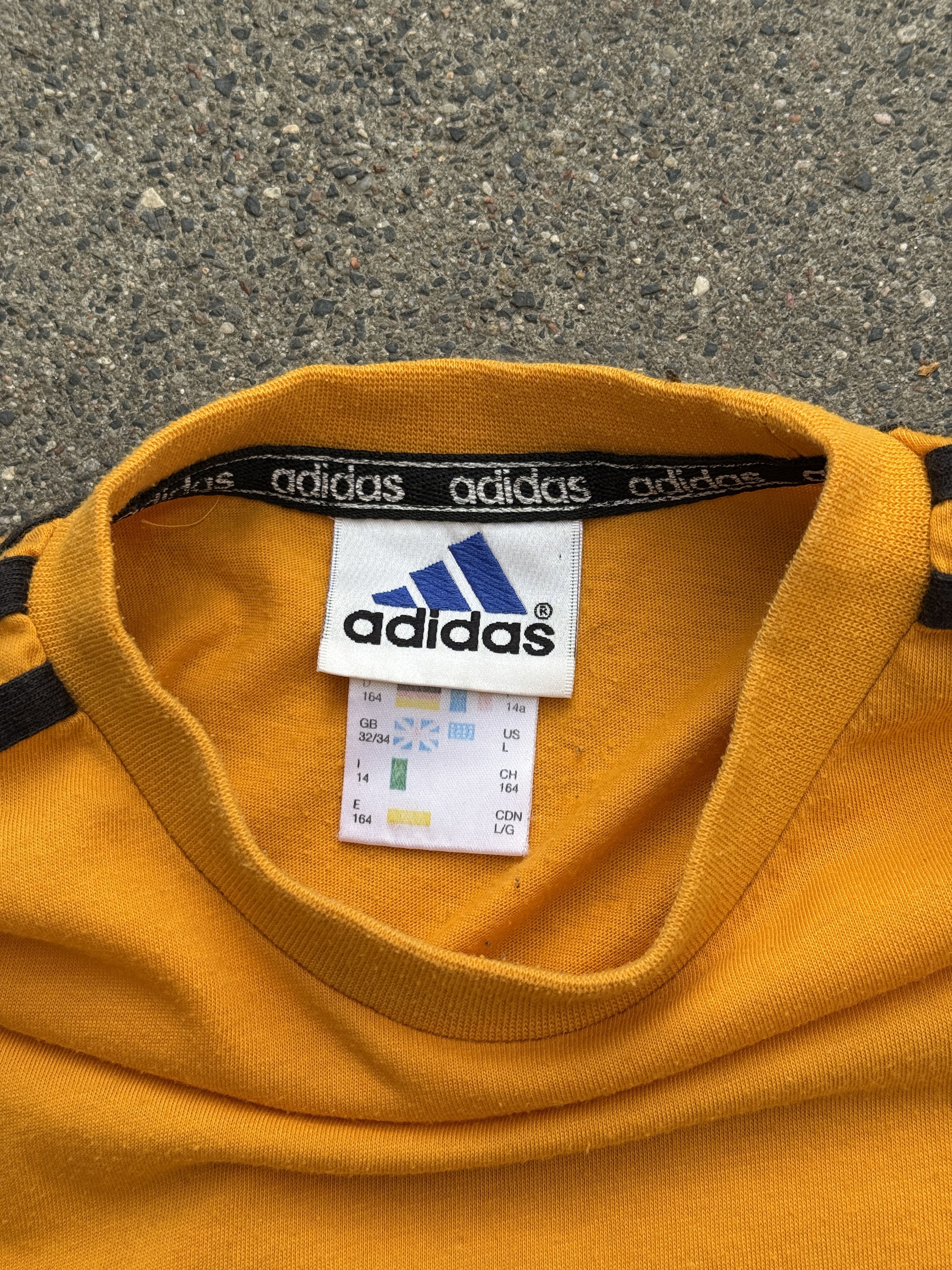 Adidas × Vintage Adidas vintage 80s 90s orange t-shirt - L Size US L / EU 52-54 / 3 - 6 Thumbnail