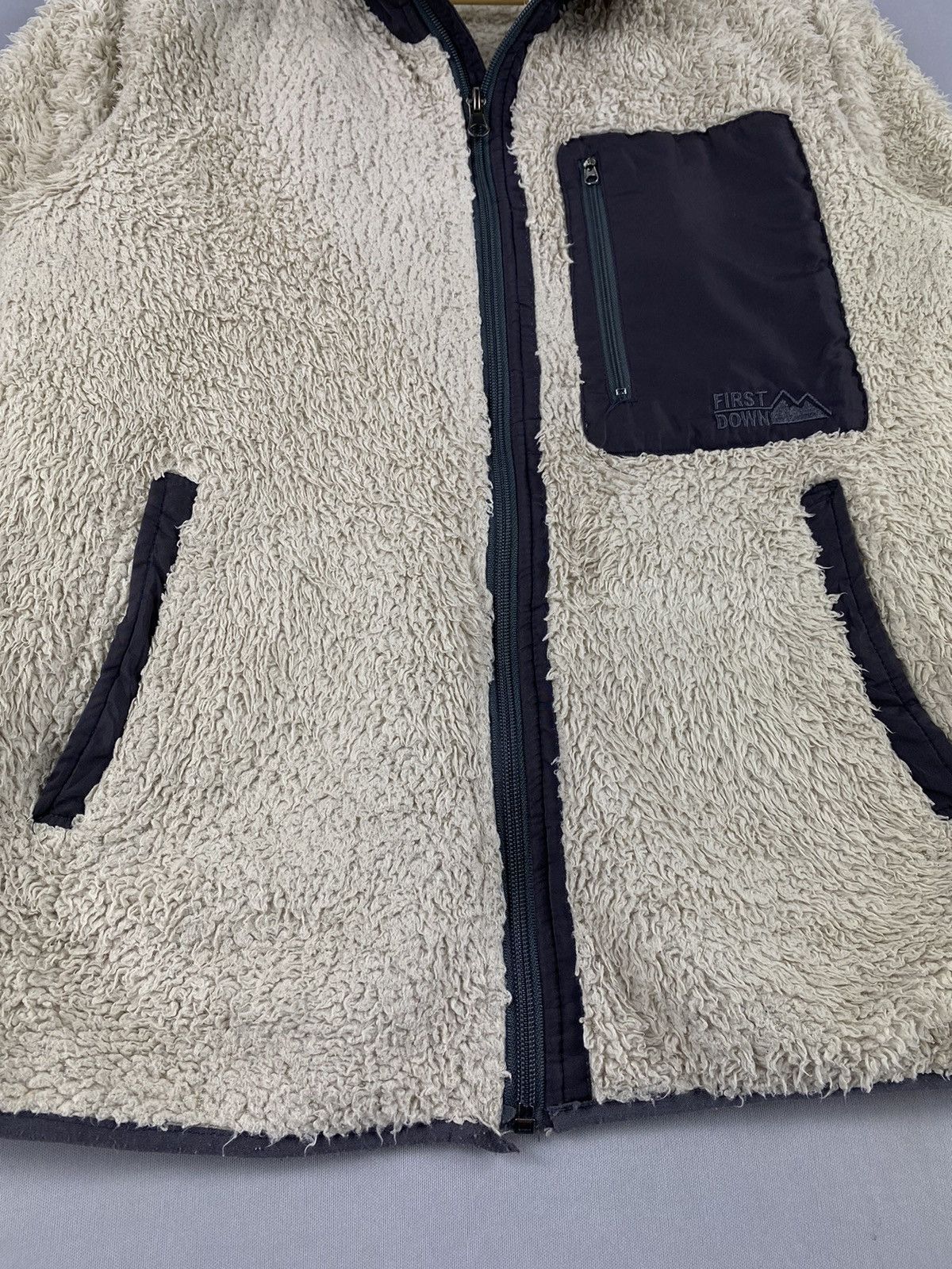 Japanese Brand First Down USA Fleece Zipper Jacket Size US S / EU 44-46 / 1 - 8 Thumbnail