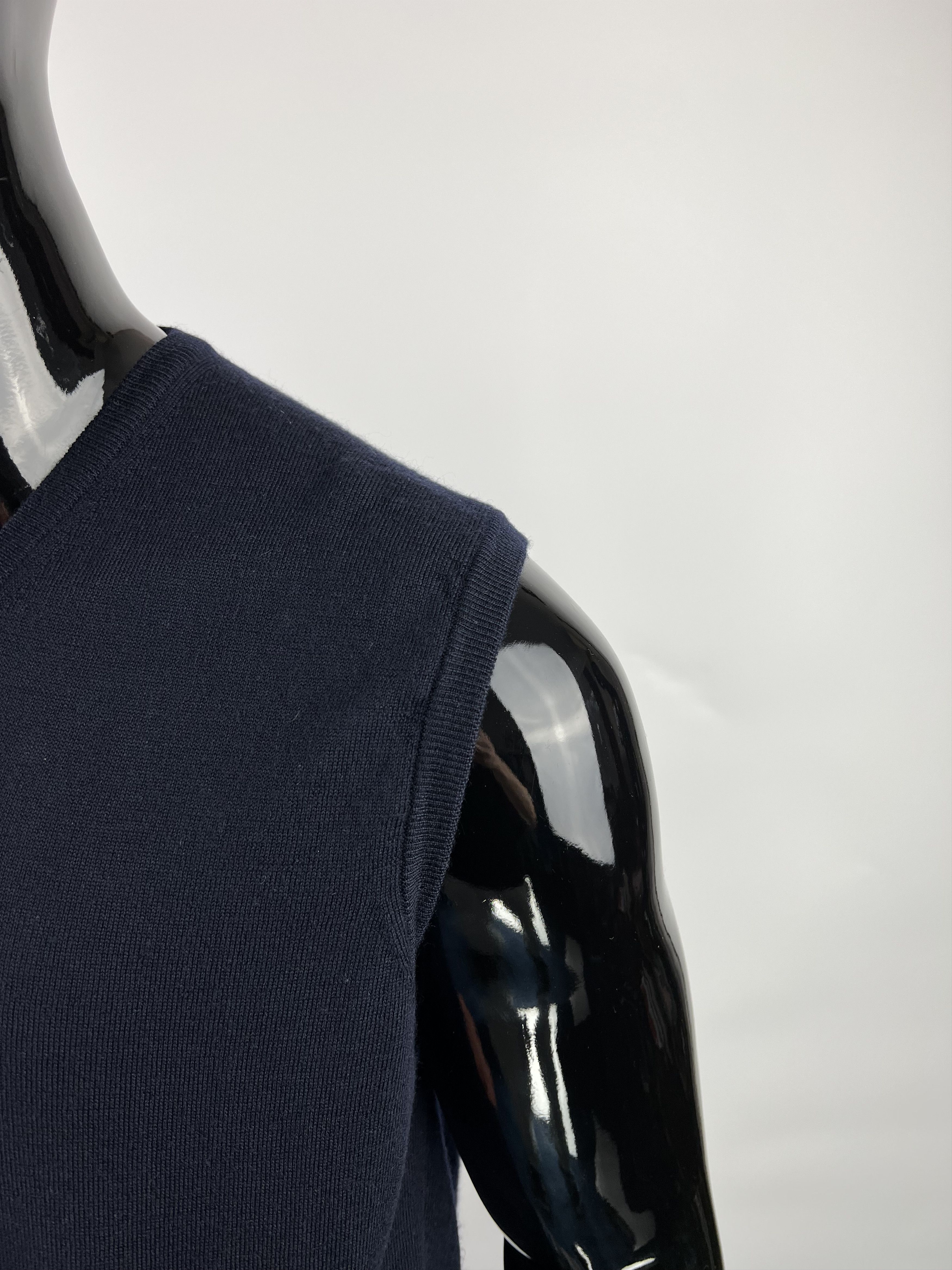 Gran Sasso Gran Sasso Men's Navy Blue Wool Vest Size IT 50 Size US M / EU 48-50 / 2 - 3 Thumbnail