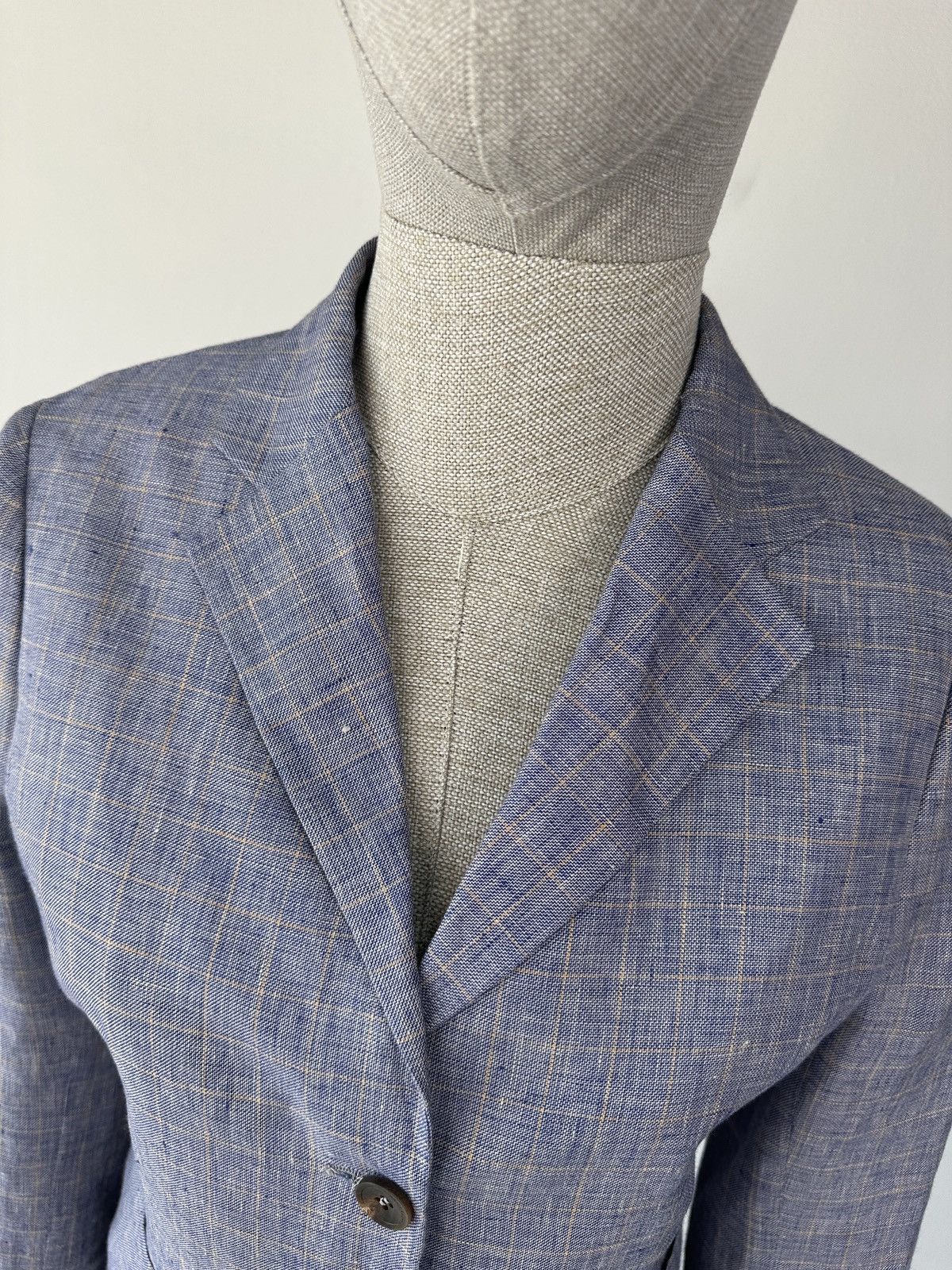 Jacob Cohen JACOB COHEN Hand Made 100% Linen Check Sport Blazer Jacket Size M / US 6-8 / IT 42-44 - 12 Thumbnail