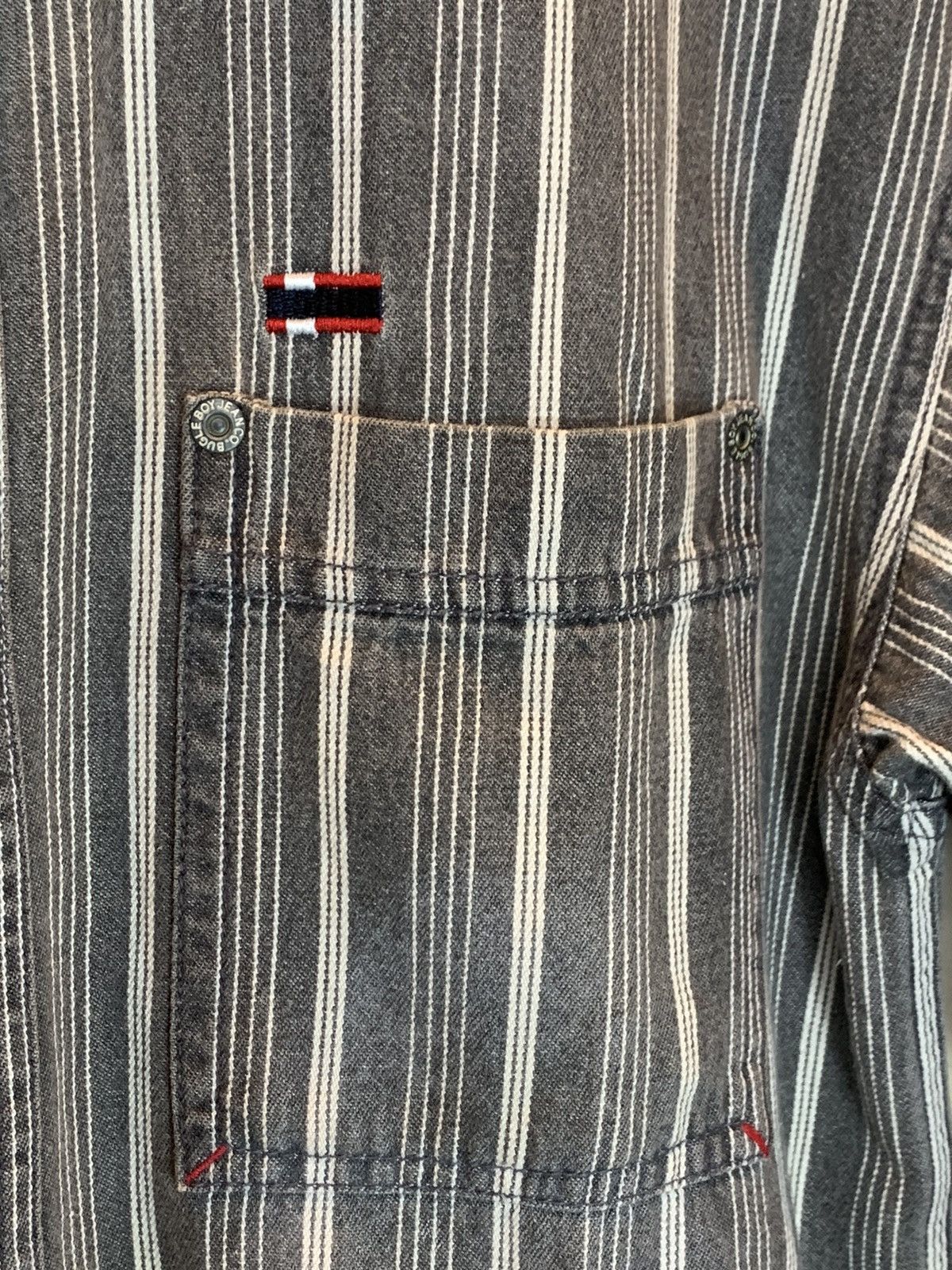 Bugle Boy *RARE* Vintage Bugle Boy Jean Co Striped Pocket Button Shirt Size US S / EU 44-46 / 1 - 2 Thumbnail