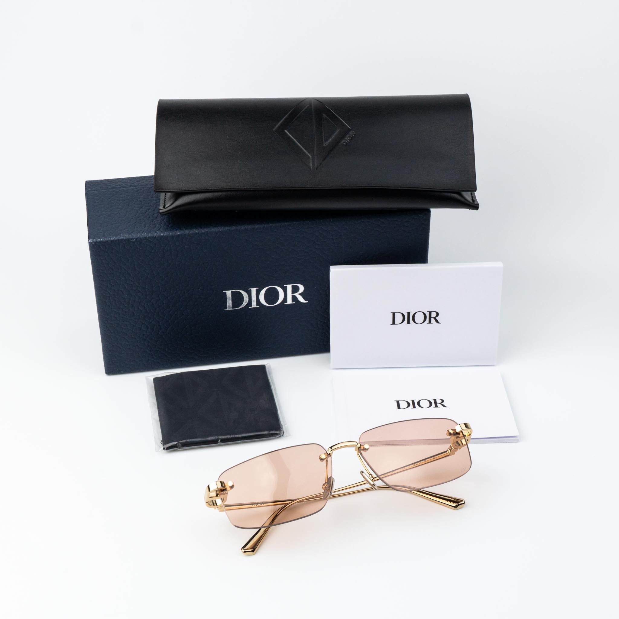 Dior Dior Women Sunglasses Rectangle CDIOR S4U B0L0 NEW AUTHENTIC Size ONE SIZE - 14 Thumbnail