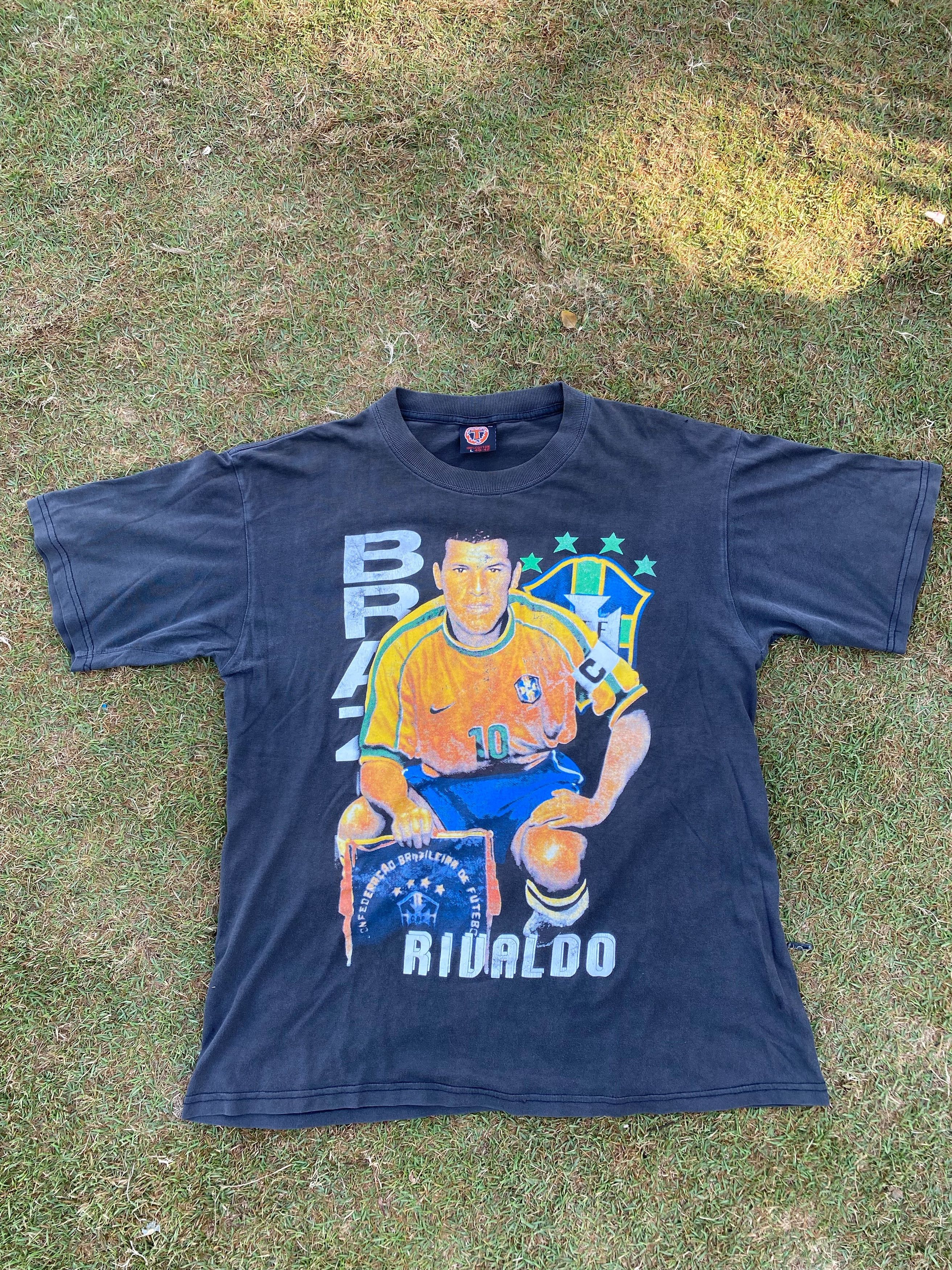 Vintage Vintage Art of Football Rivaldo brazil national team Size US L / EU 52-54 / 3 - 1 Thumbnail