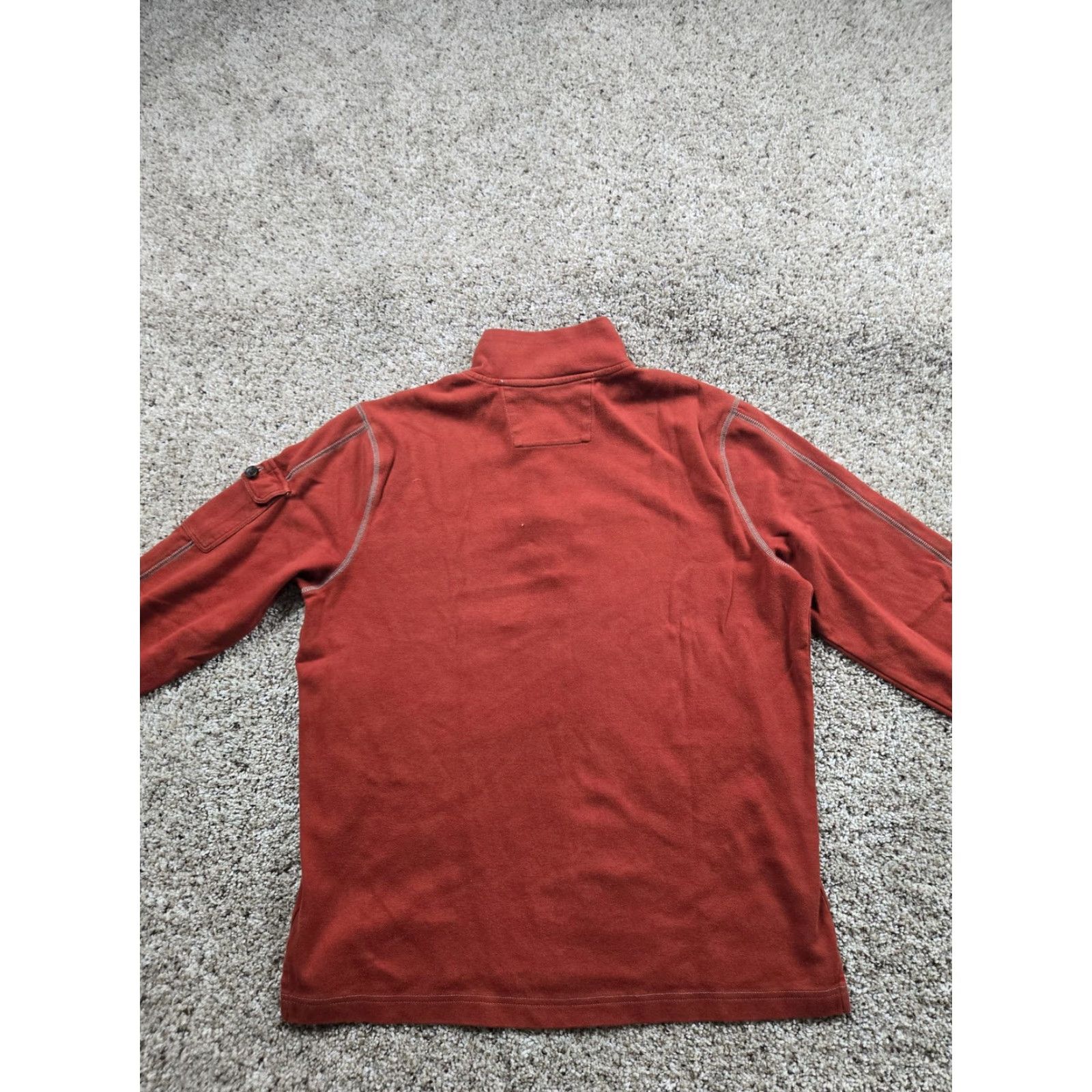 Banana Republic Banana Republic Shirt Mens M Rust Henley Pullover Long Sleeve Mock Neck Button Solid Cotton Jersey Size US M / EU 48-50 / 2 - 6 Thumbnail