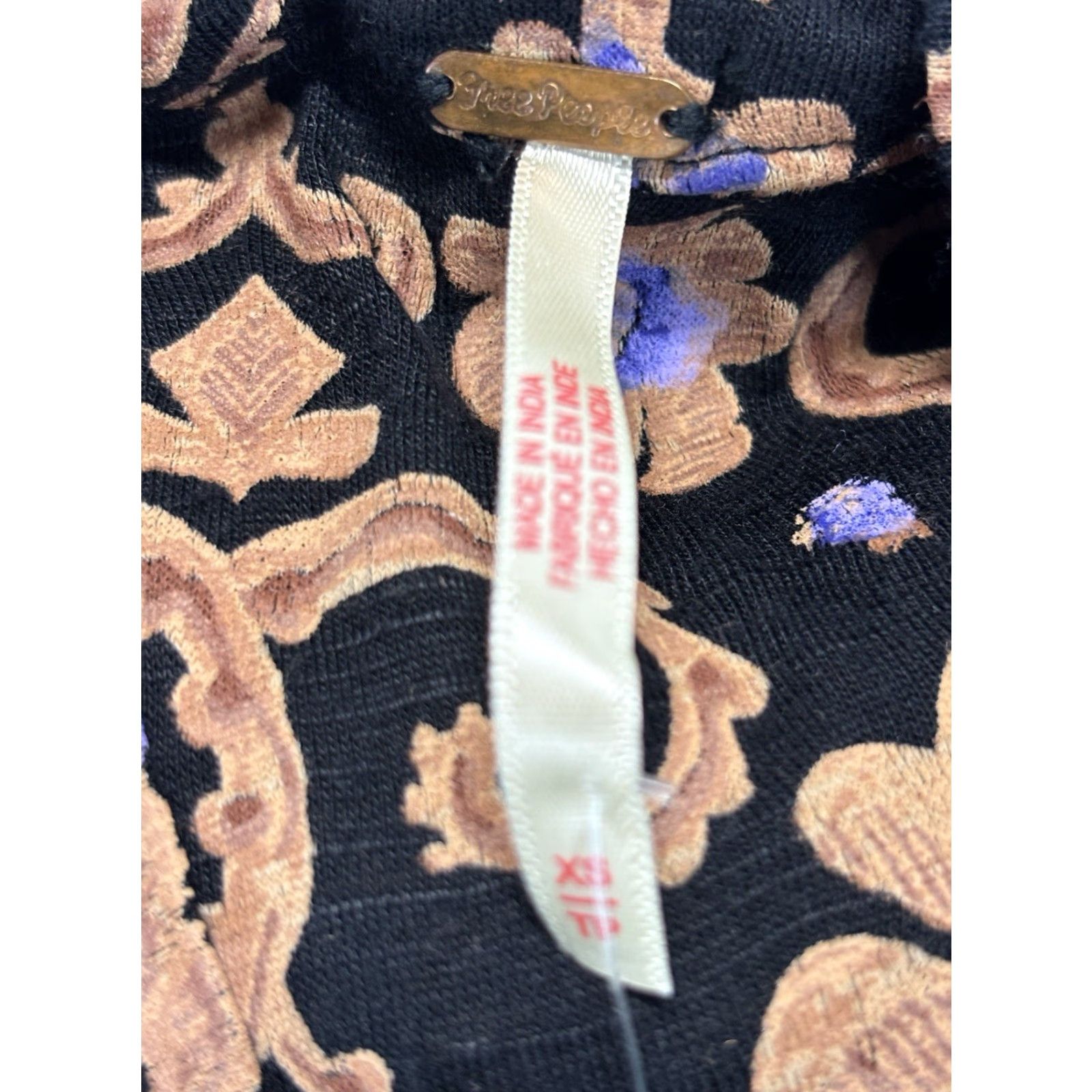 Free People Free People Bridgette Tunic Shirt Paisley Multicolor Oversized V-Neck Long Sleeve XS Womens Size XS / US 0-2 / IT 36-38 - 7 Thumbnail