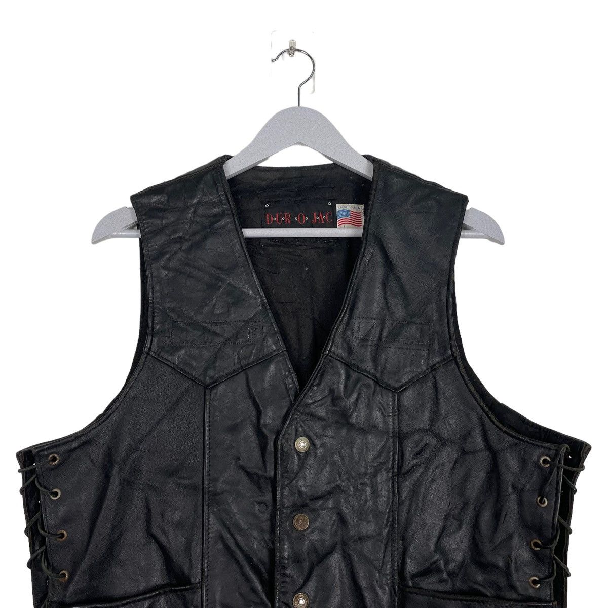 💥SCHOTT DUROJAC LEATHER VEST JACKET