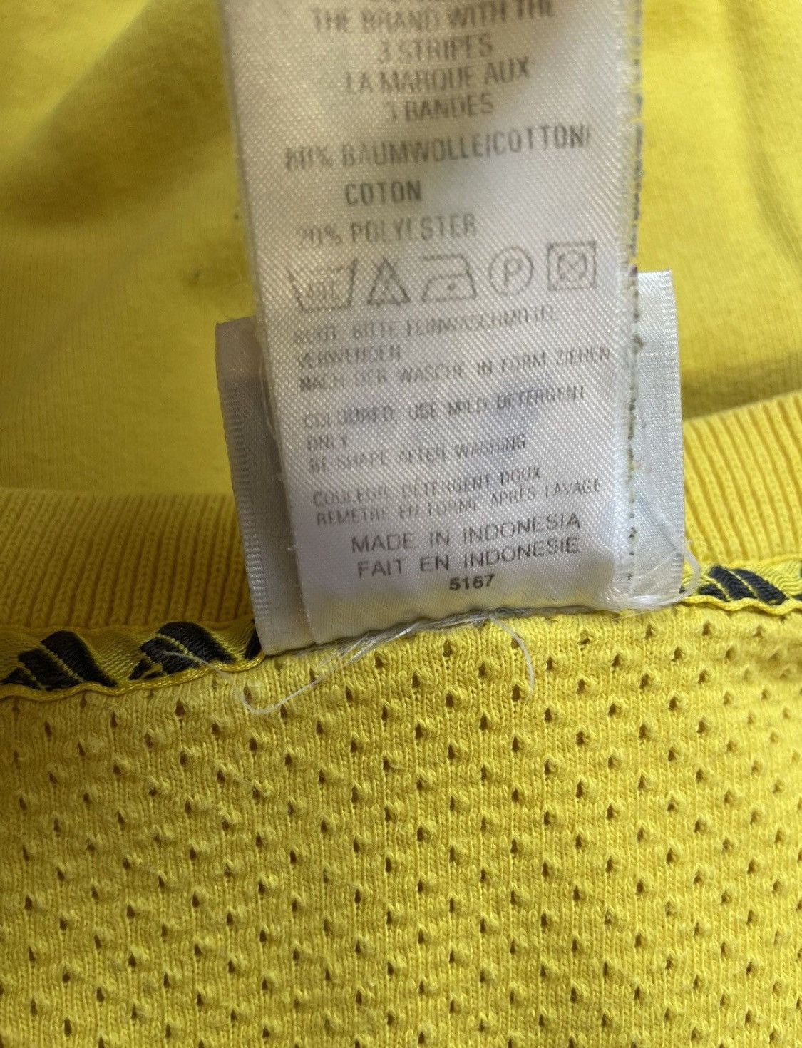 Adidas Adidas Vintage Yellow Big Logo Sweatshirt X Large Size US XL / EU 56 / 4 - 4 Thumbnail
