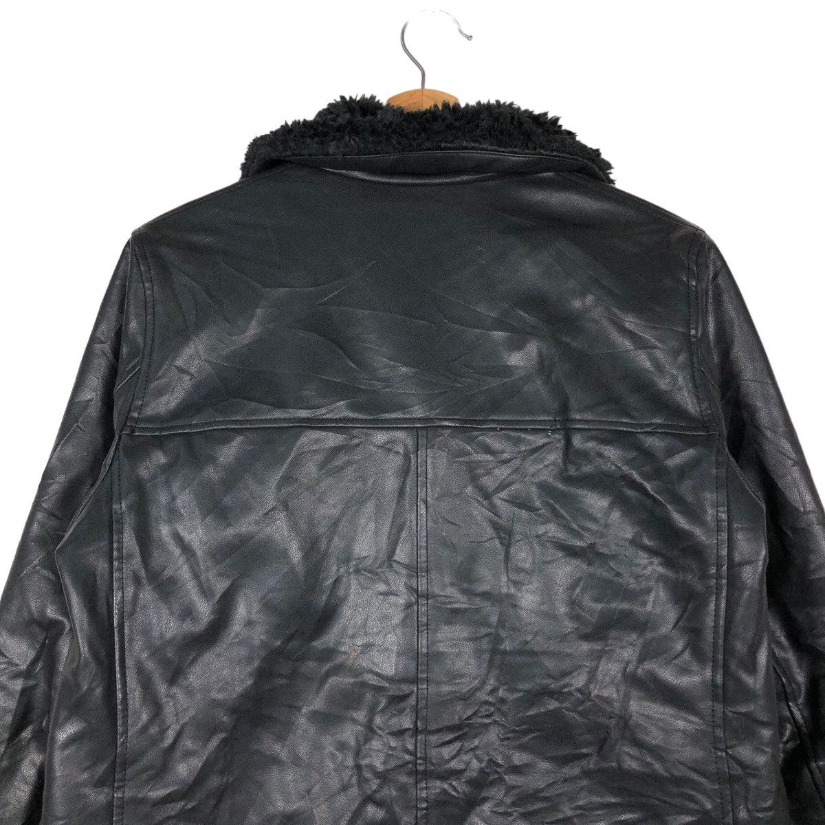Japanese Brand 🔥Vtg Leather Jacket Biker Shearling Ines De La Fressange Size US M / EU 48-50 / 2 - 9 Thumbnail