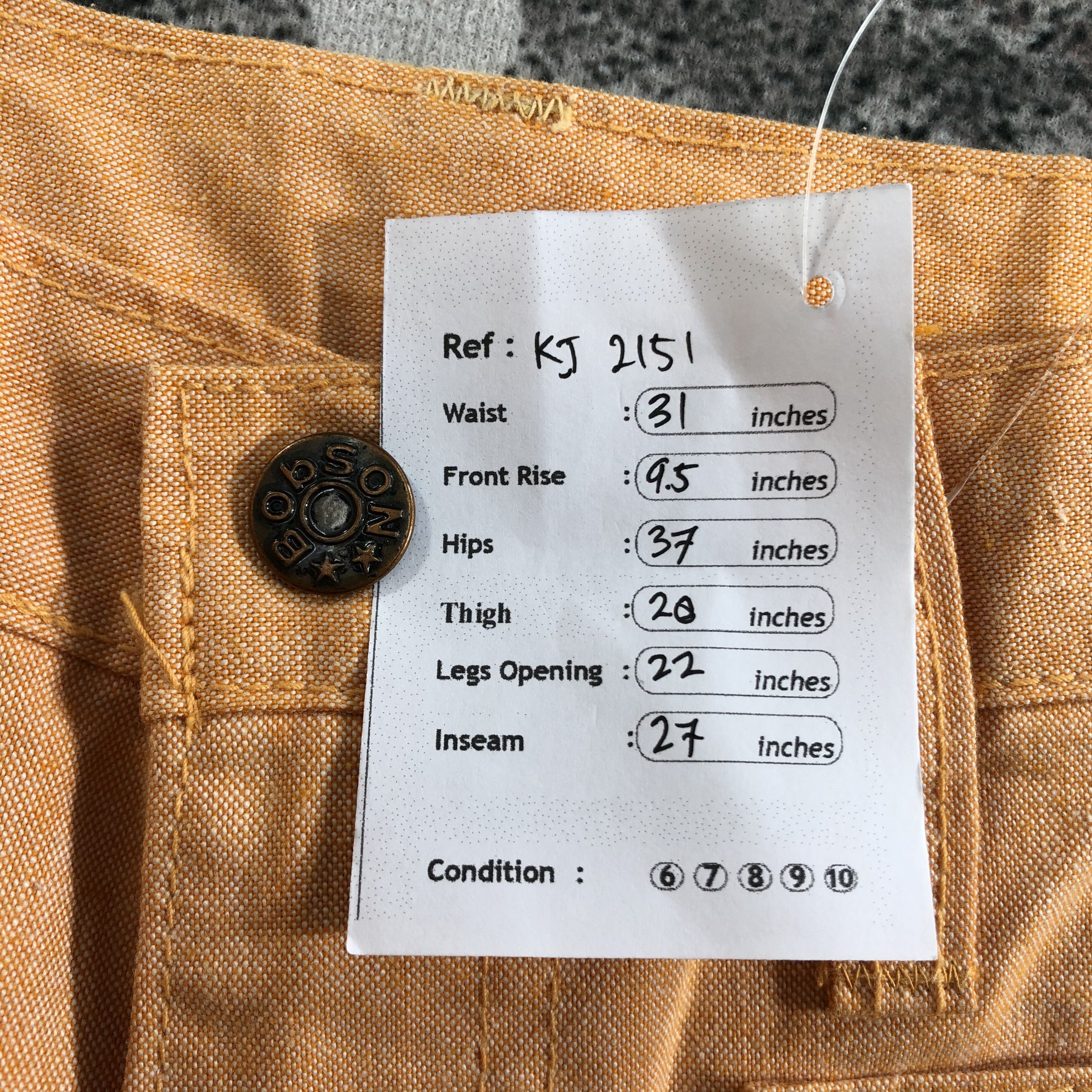 Japanese Brand Vintage 80s Bobson Flared Pants KJ2151 Size US 30 / EU 46 - 9 Thumbnail