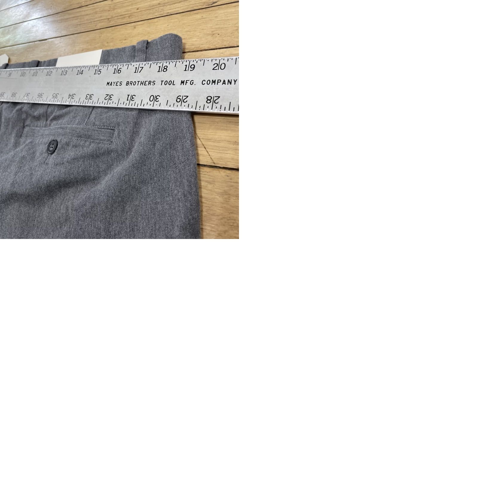 Vintage Hawker Rye Pants Men 36x34 Straight Gray Flat Front Knit Chinos NEW Size US 36 / EU 52 - 12 Thumbnail