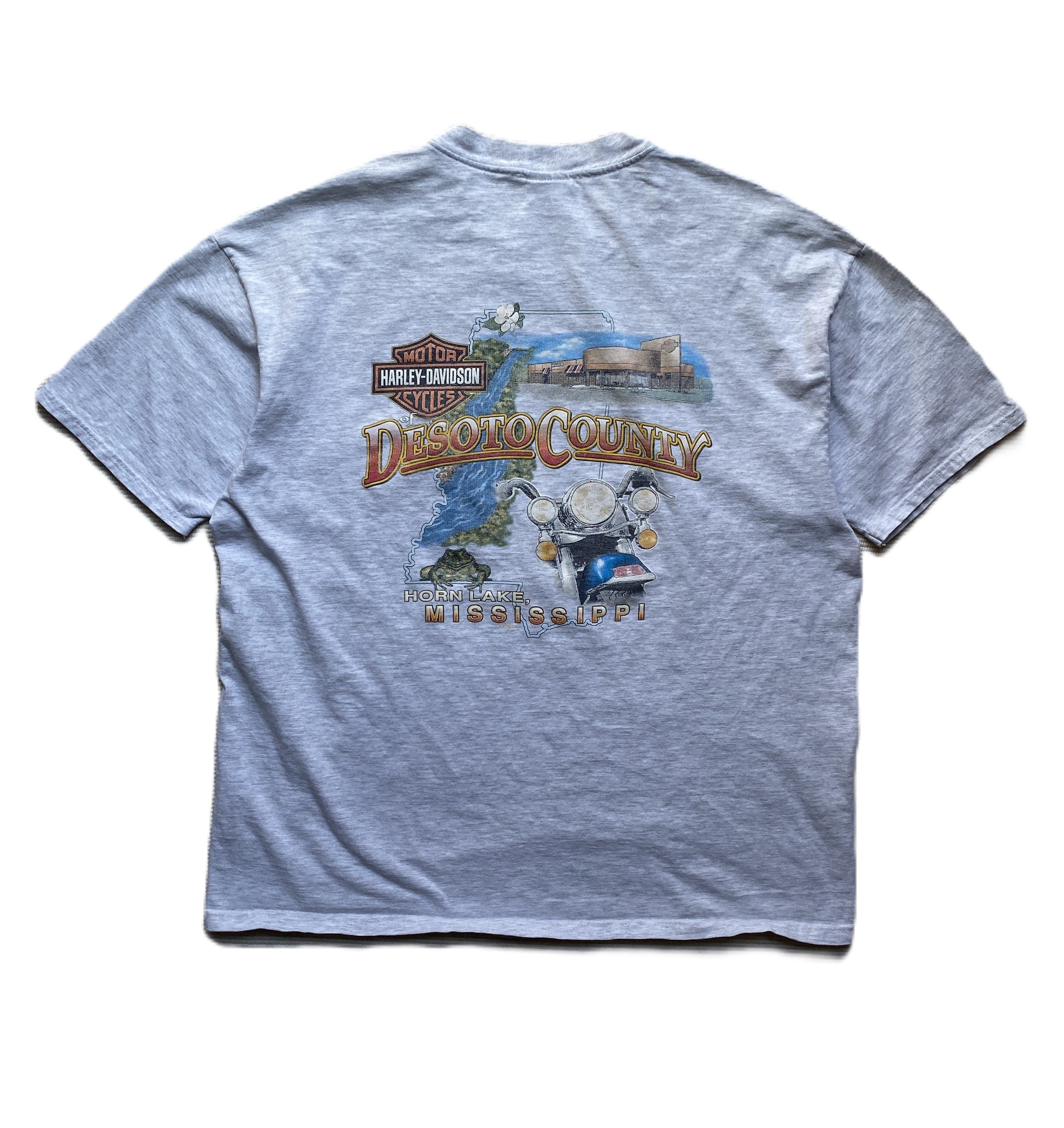 Harley Davidson Vintage 2000 Harley-Davidson DeSoto County Pocket Tee Size US XL / EU 56 / 4 - 1 Thumbnail