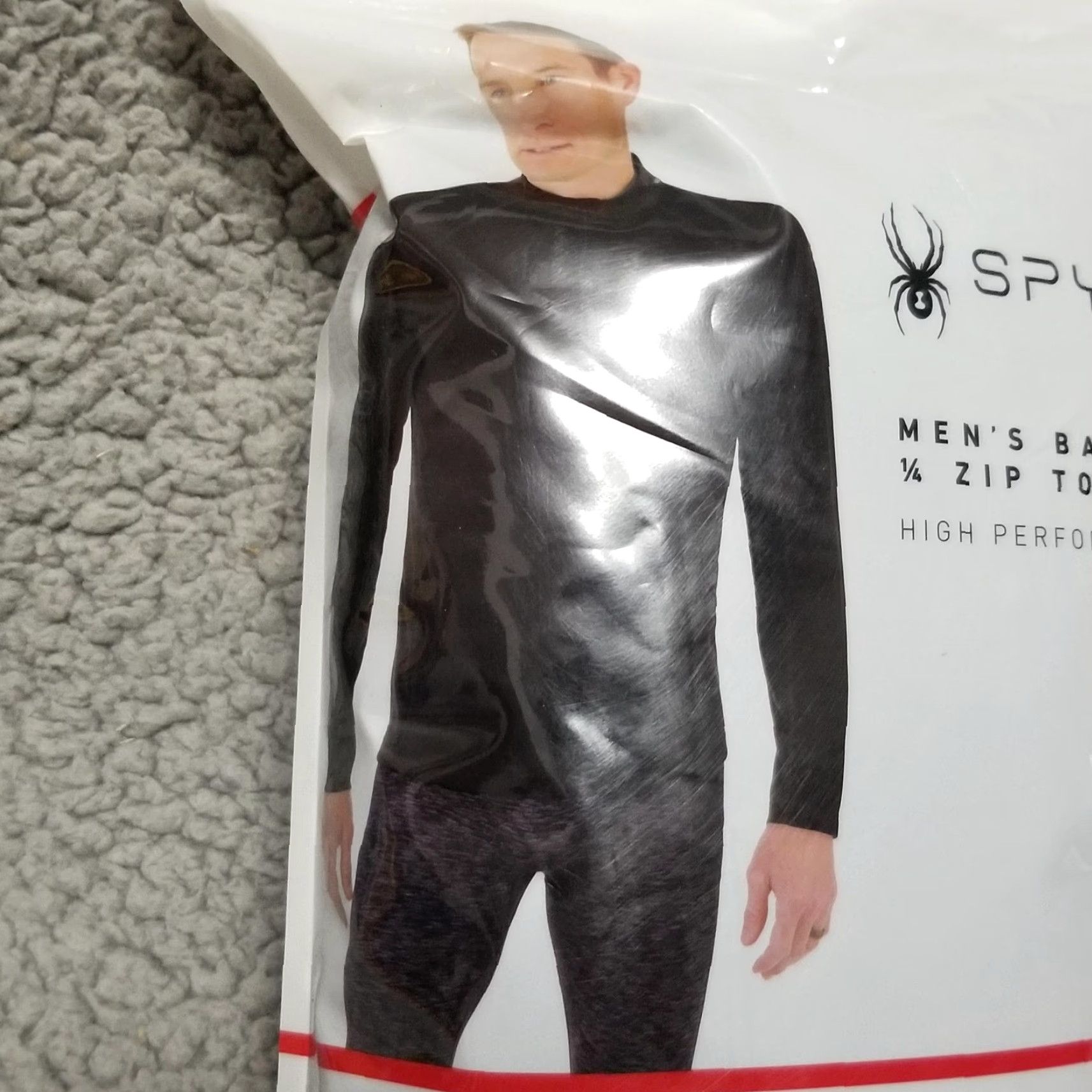 Spyder Spyder Baselayer Pullover Mens XL Black 1/4 Zip Lightweight Thermal Moisture Wicking Skiing Mens Size US XL / EU 56 / 4 - 2 Thumbnail