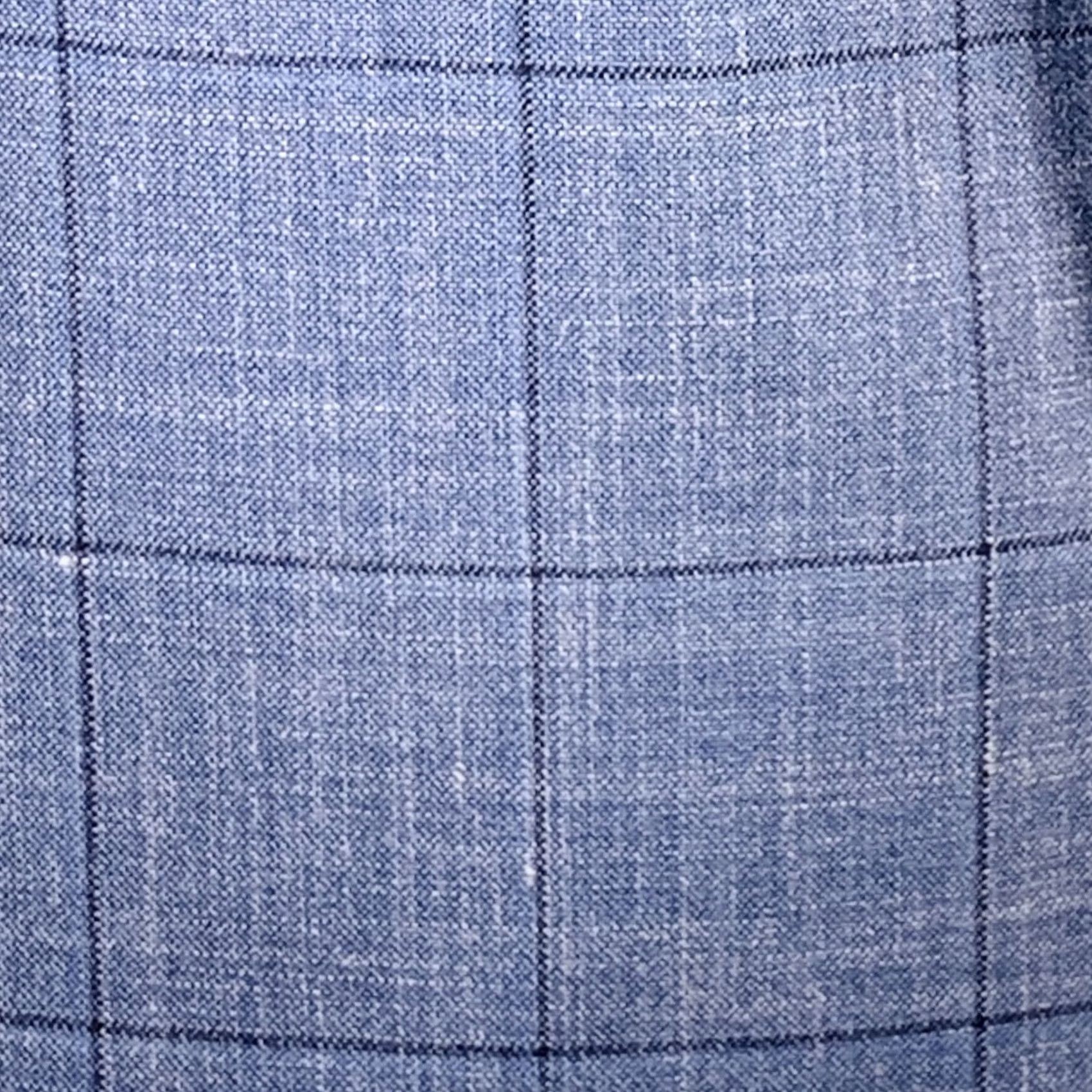 Hugo Boss HUGO BOSS Sport Coat Size 40 Blue Black Window Pane Silk Linen Tailored Fit Size US XXS / EU 40 - 2 Thumbnail