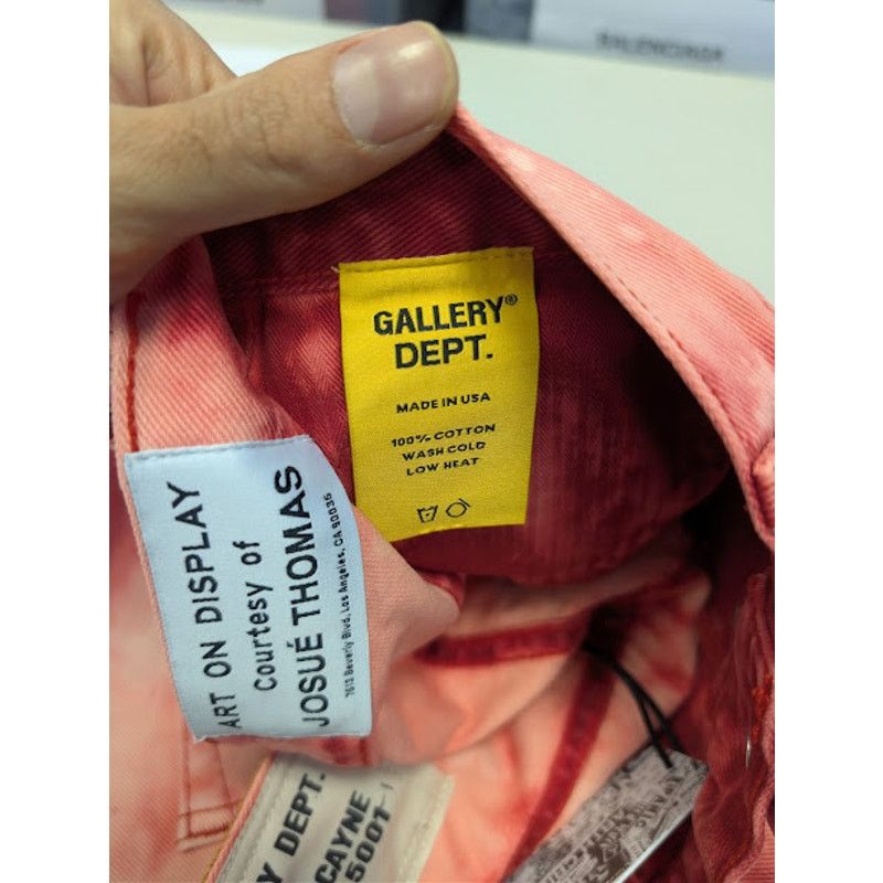 Gallery Dept. o1rshd1 Biscayne Tie-Dye Slim Fit Denim Jeans in Red Size US 32 / EU 48 - 19 Thumbnail