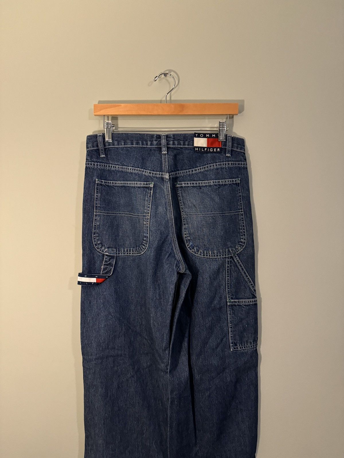 Vintage Y2K Tommy Jeans Baggy Wide Leg Faded Skater Jeans ERD Grunge Size US 31 - 4 Thumbnail