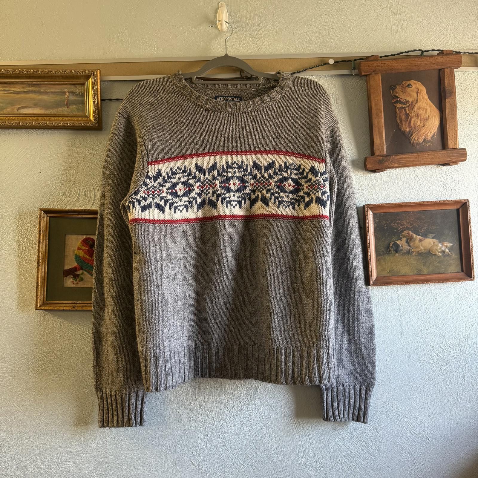 Aeropostale Vintage Aeropostale Knit Sweater with sick aztec pattern Size US L / EU 52-54 / 3 - 1 Thumbnail