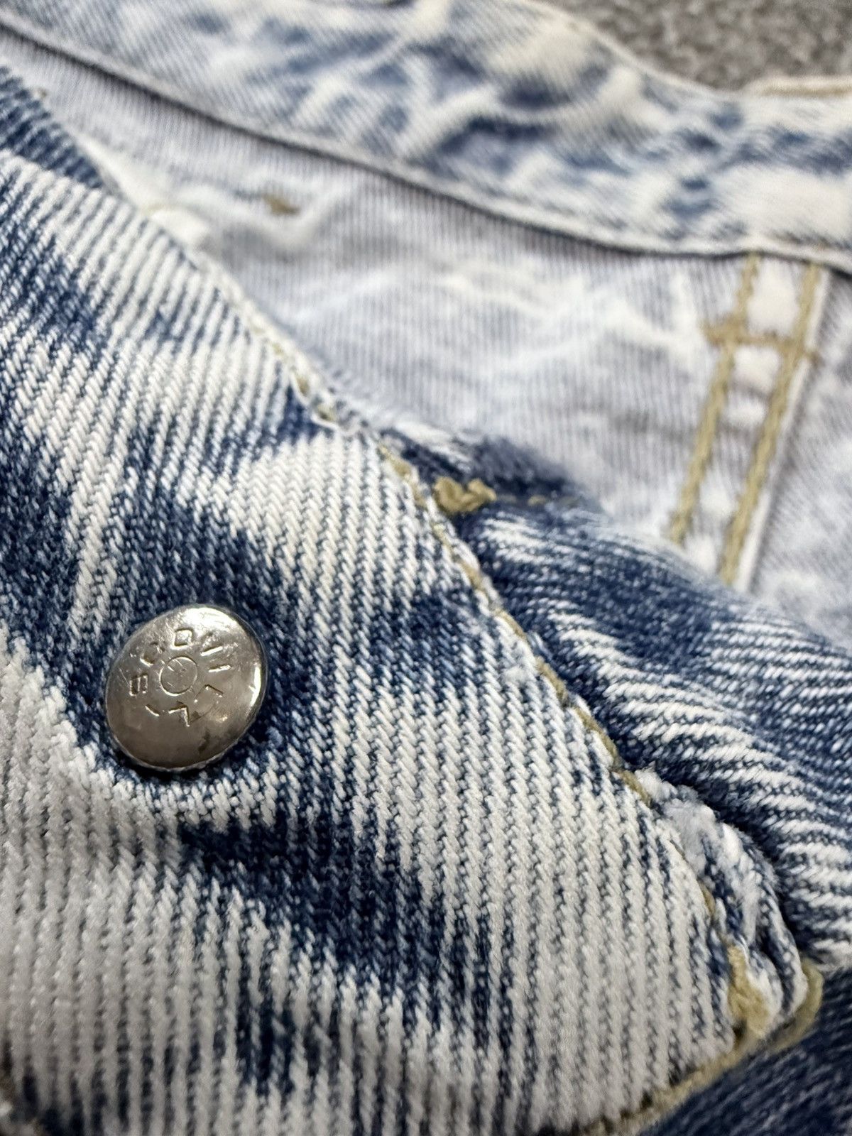 Fashion Victim Vintage 15.5oz Acid Wash Aging Faded Express Japanese Denim Size US 30 / EU 46 - 17 Thumbnail