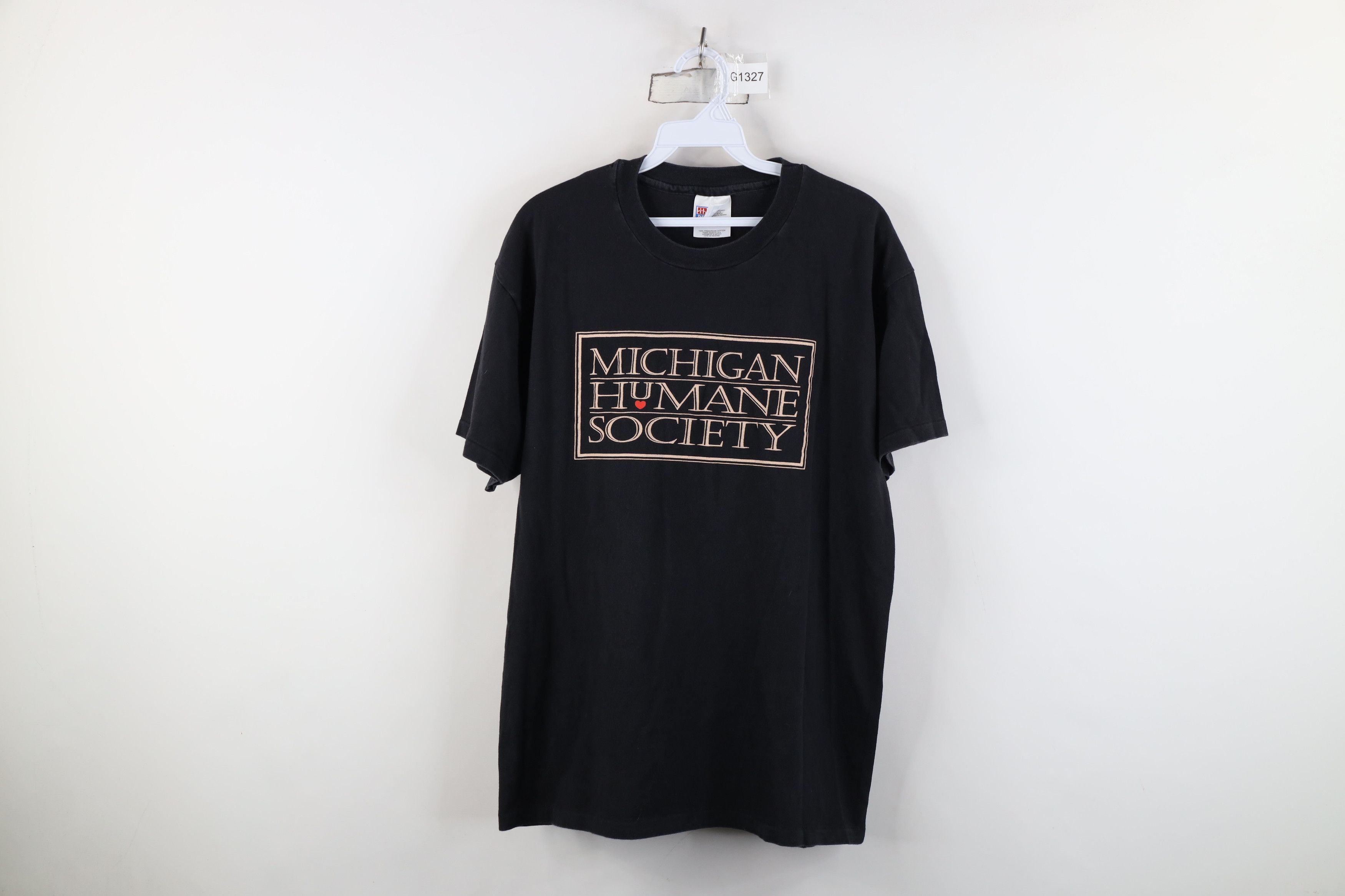 Vintage Vintage 90s Animal Michigan Humane Society T-Shirt Black Size US L / EU 52-54 / 3 - 1 Thumbnail