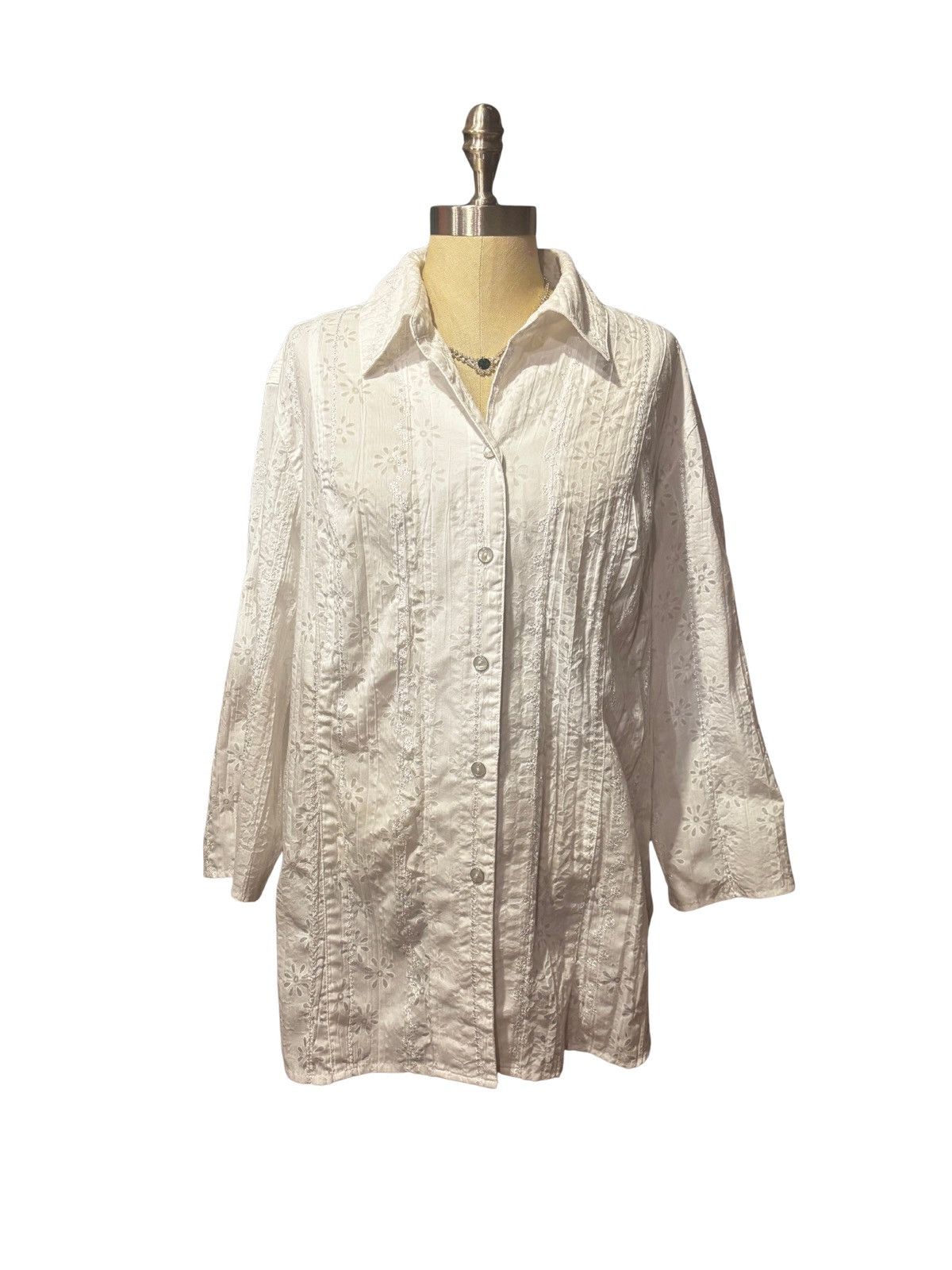 Other Women’s white embroidered Shirt.wt2525 Size XXL / US 16-18 / IT 52-54 - 1 Thumbnail